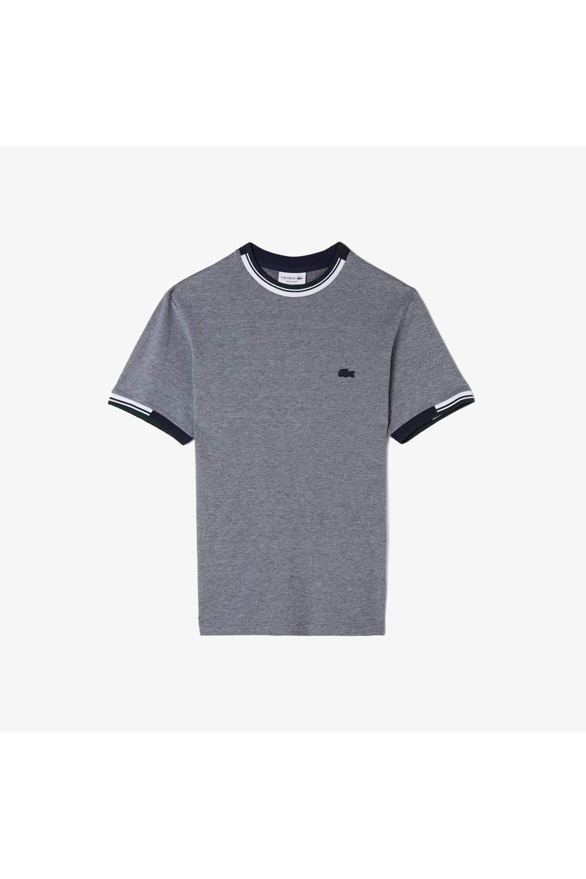 تی شرت آبی مردانه گردن دوچرخه مناسب Lacoste