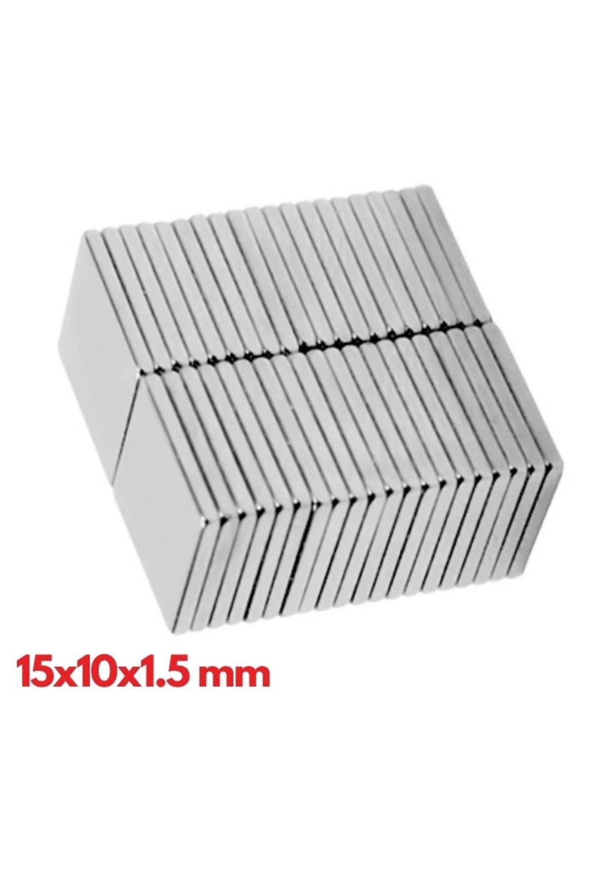 Epilons N35 15x10x1.5 Mm Neodyum Mıknatıs 500 Adet, Köşeli, Nikel Kaplamalı Kaliteli Ve Dayanıklı Ürün