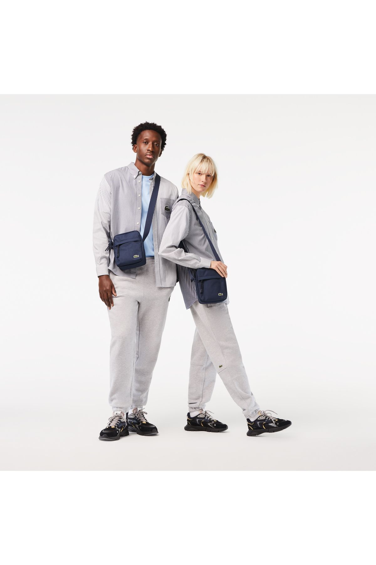 کیف شانه ای آبی مردانه و زنانه پستچی Neococcan Lacoste