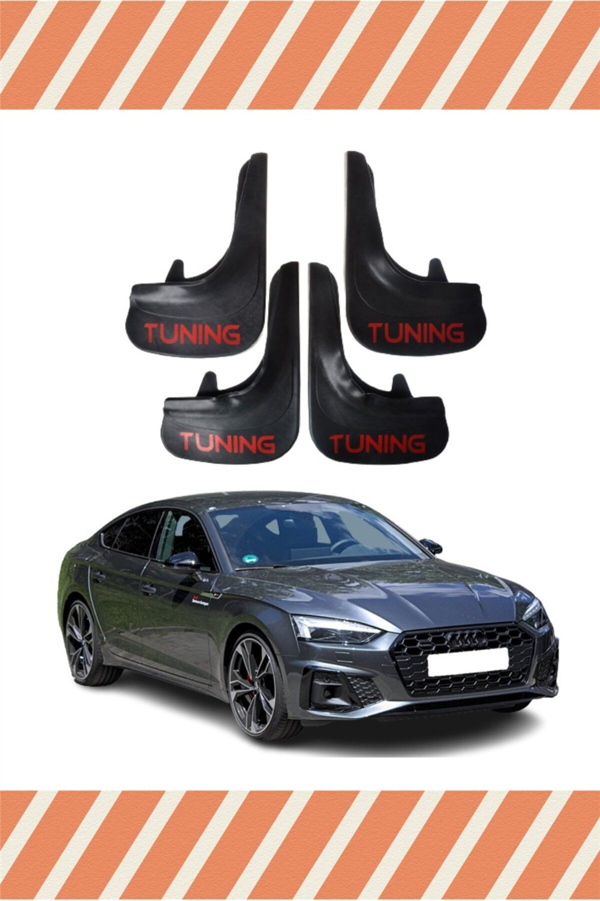 Alpax Audi A5 4’lü Tuning yazılı tozluk çamurluk paçalık aracınıza sportif görünüm katar
