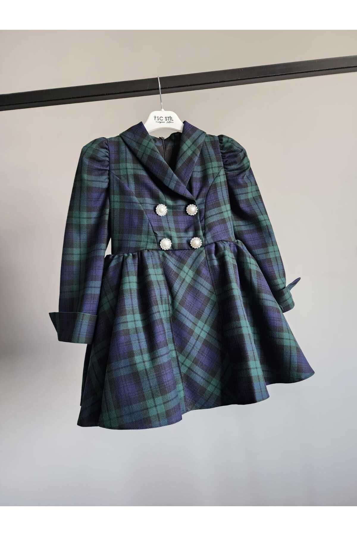 SCSTİL-Plaid Patterned Jacket Dress 1