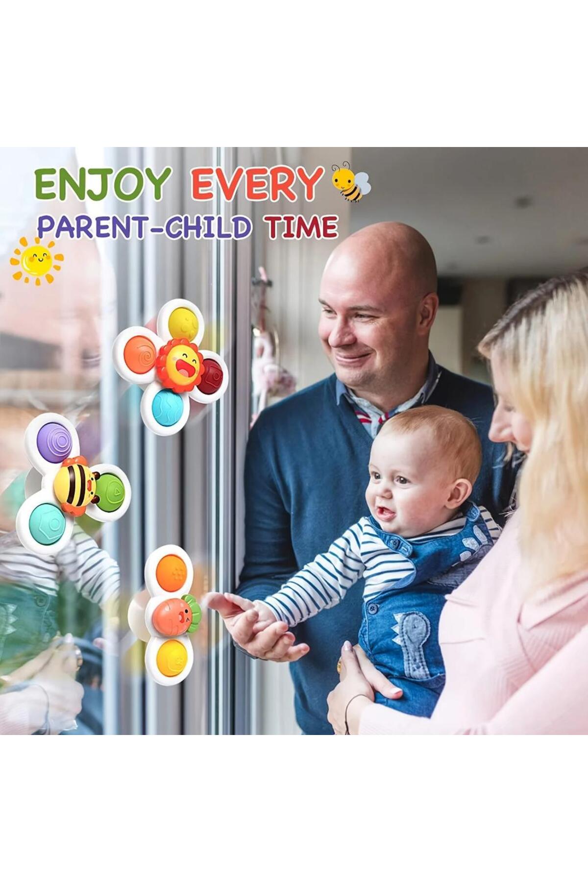 Schulzz 3 Vantuzlu Dönen Banyo Duyusal Oyuncak Set fotoğrafı 3 (önizleme)