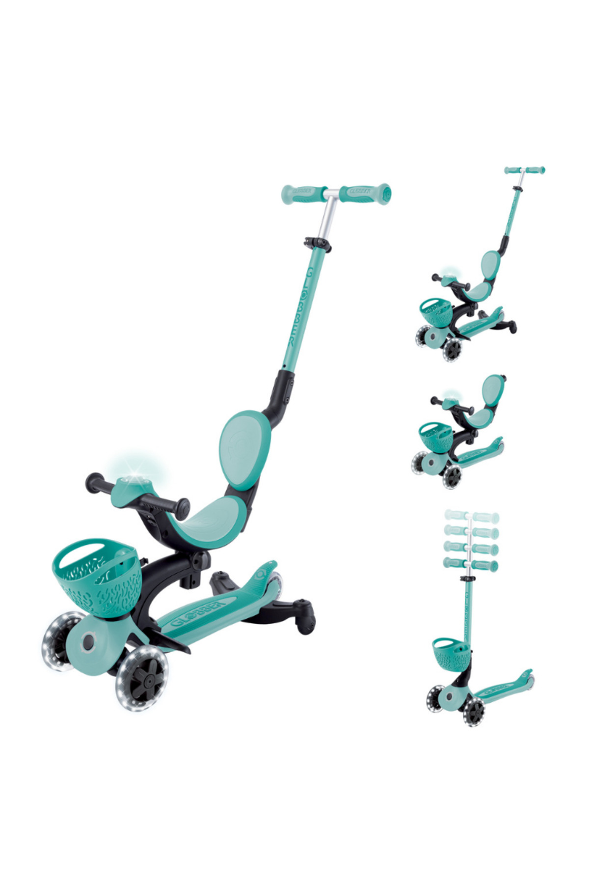 Go Up Baby 360 Illuminated Scooter - Dark Mint