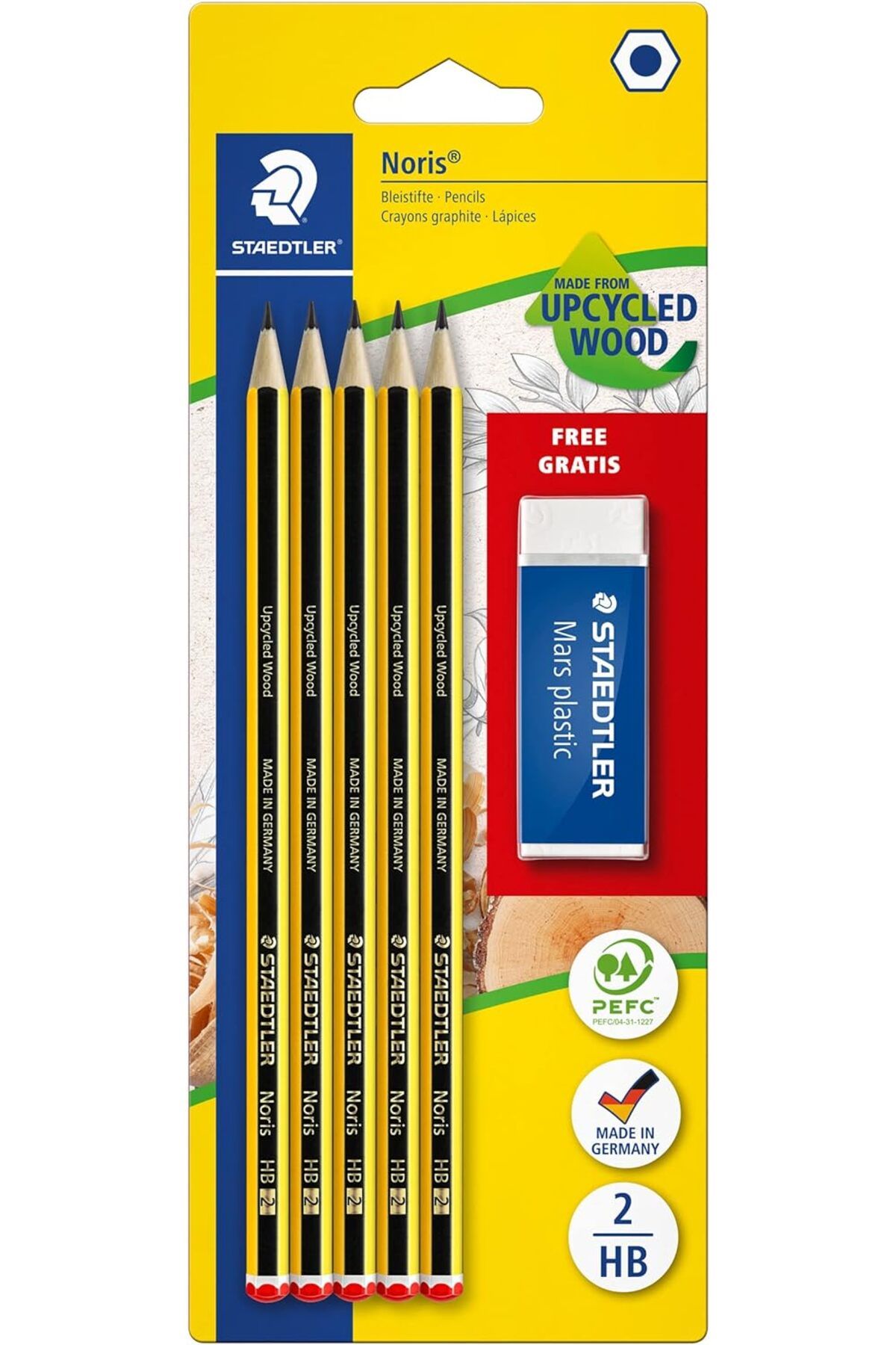 STOREMAX-Noris 120 a Sbkd Pencil Set - 5 X Noris Pencil with 1 X Eraser and 1 X Pencil Sharpener Mhmt 1053513 1