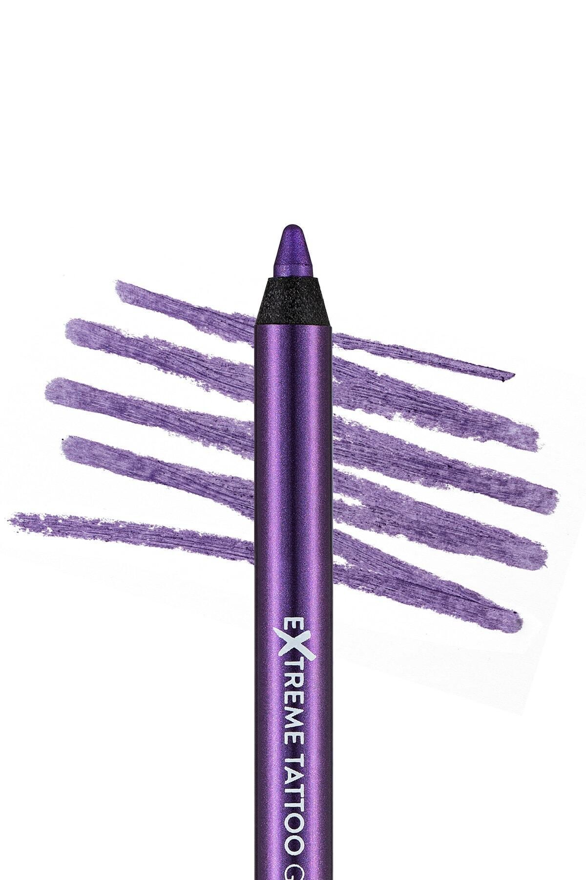 Flormar Işıltılı Kalıcı Göz Kalemi (MOR) - Extreme Tattoo Gel Pencil - 011 Purple Blaze - 8682536041188-3