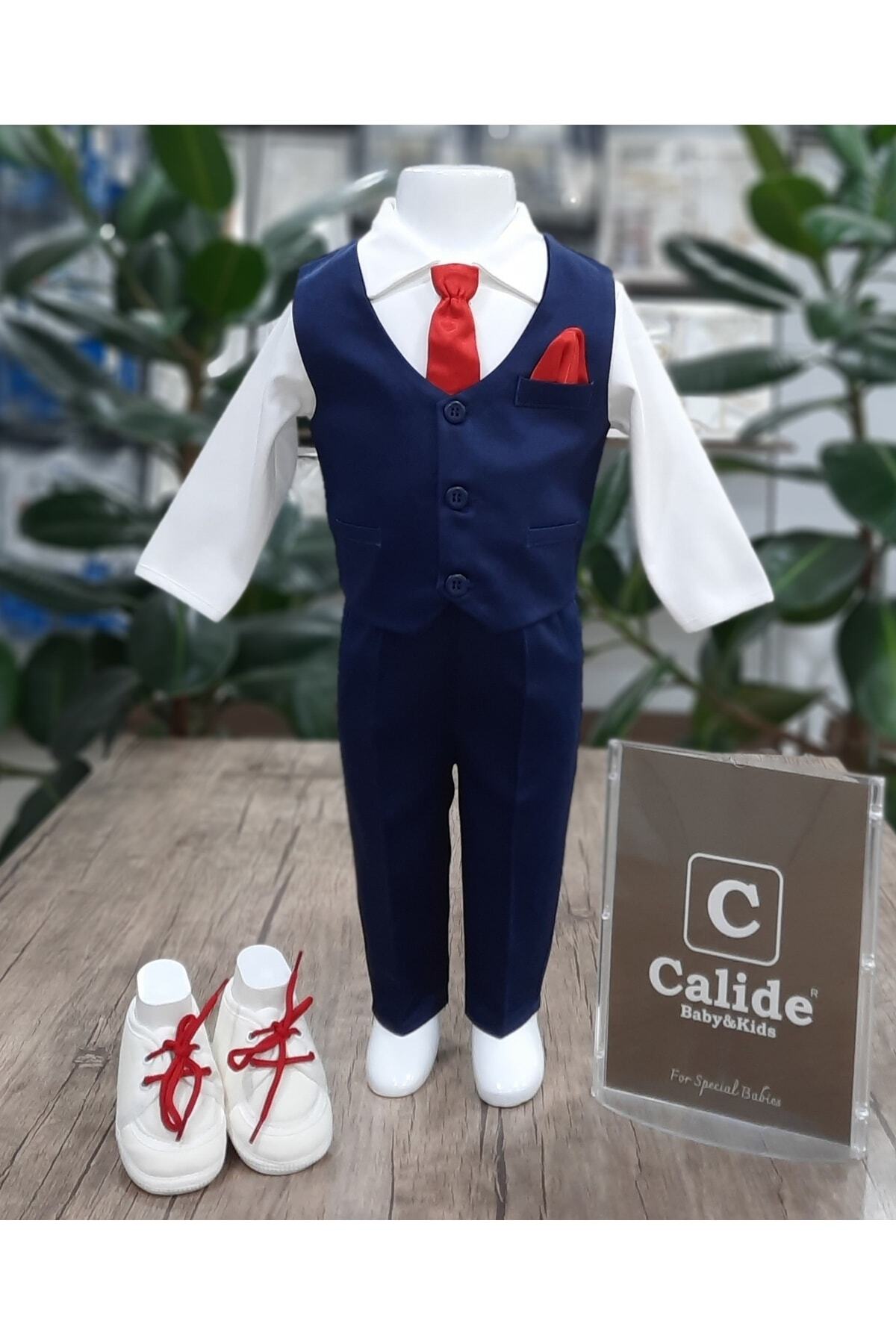 Calide Baby&Kids Erkek Bebek Mevlüt Takımı - Papyon & Kravatlı - Özel Gün Kıyafeti - 7'li Set fotoğrafı 4 (önizleme)