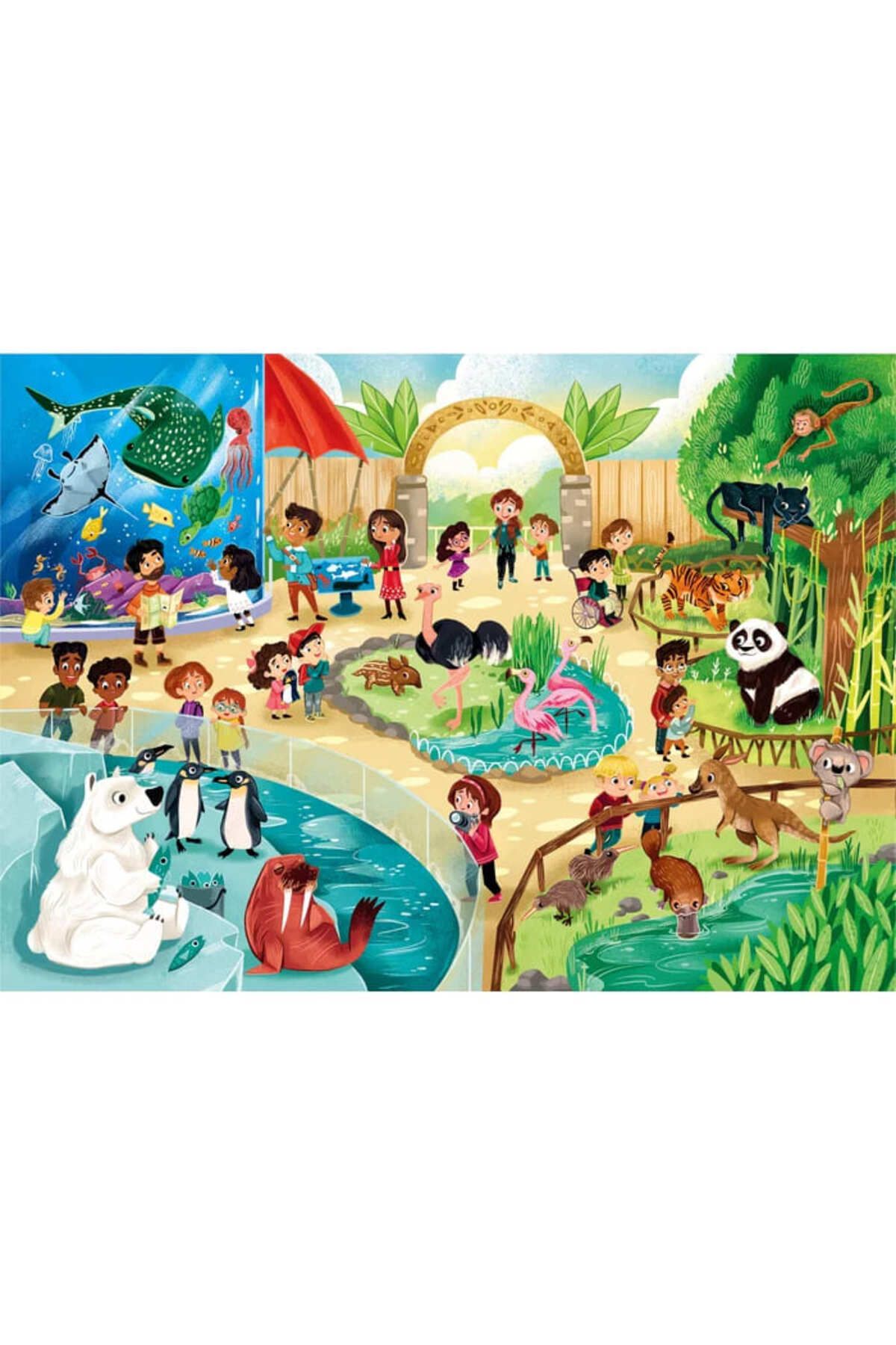 CLEMENTONI-Zoo Puzzle - 2X60 Pieces, Model 21603 1