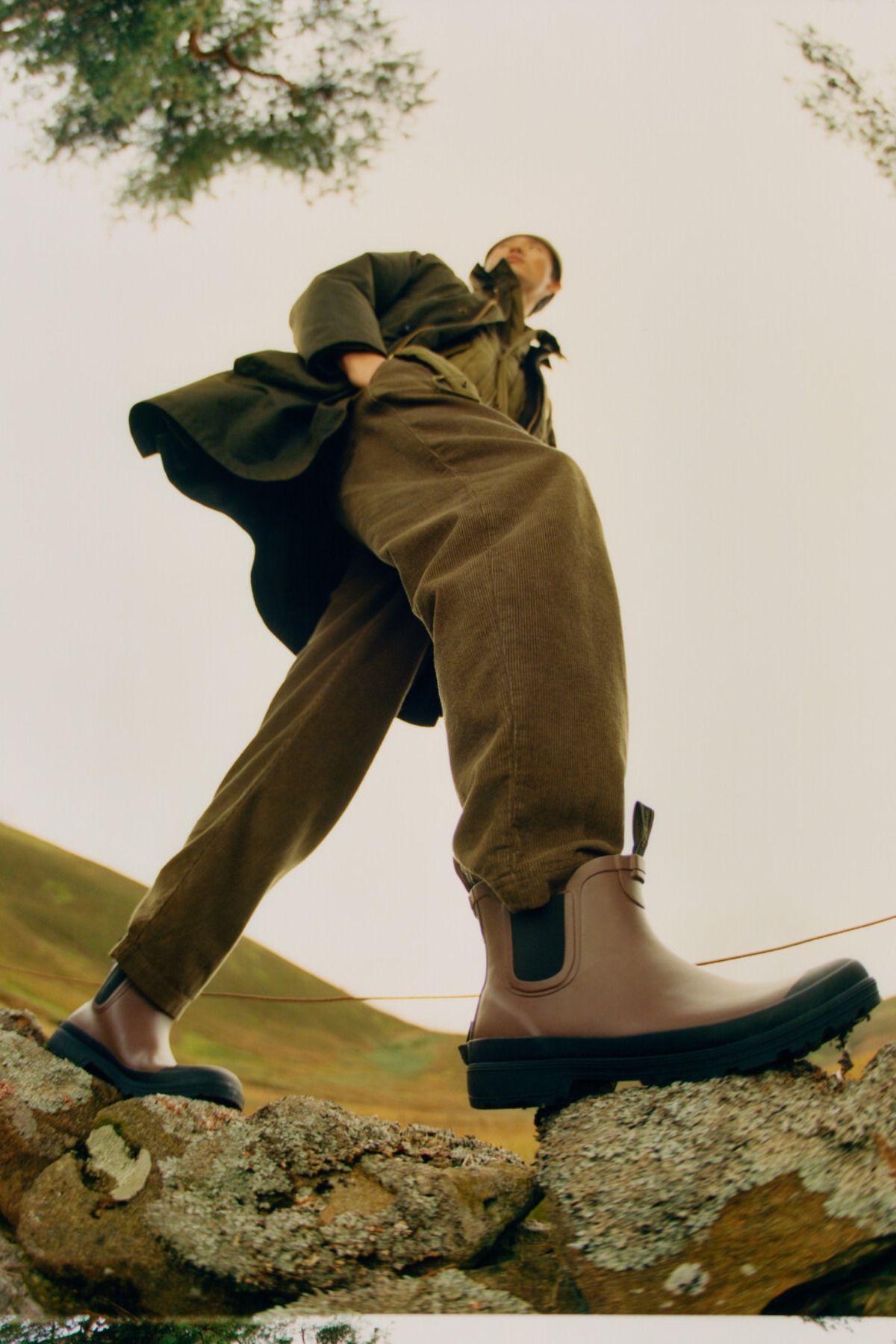 چکمه چند رنگ مردانه RAIN BOOT SN92 اورجینال Barbour