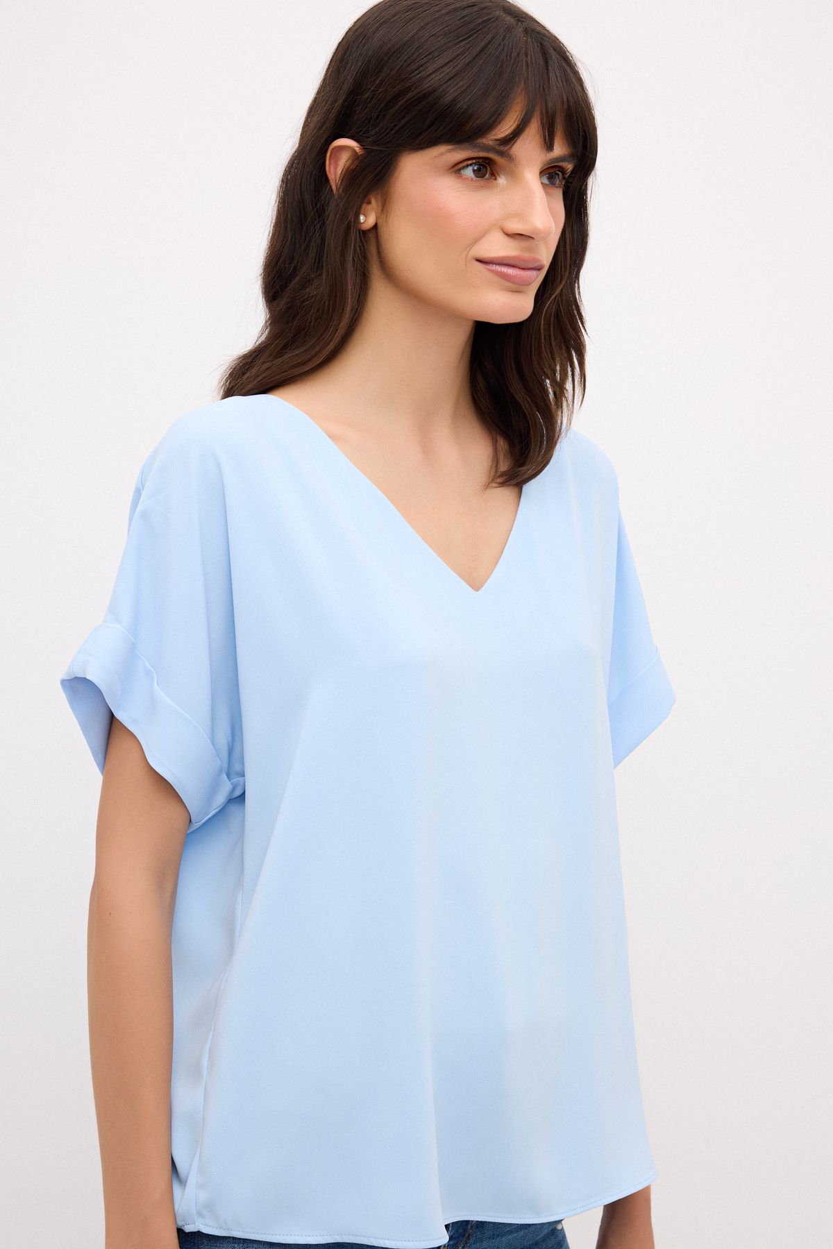 adL-Short Sleeve V-Neck Blouse 4