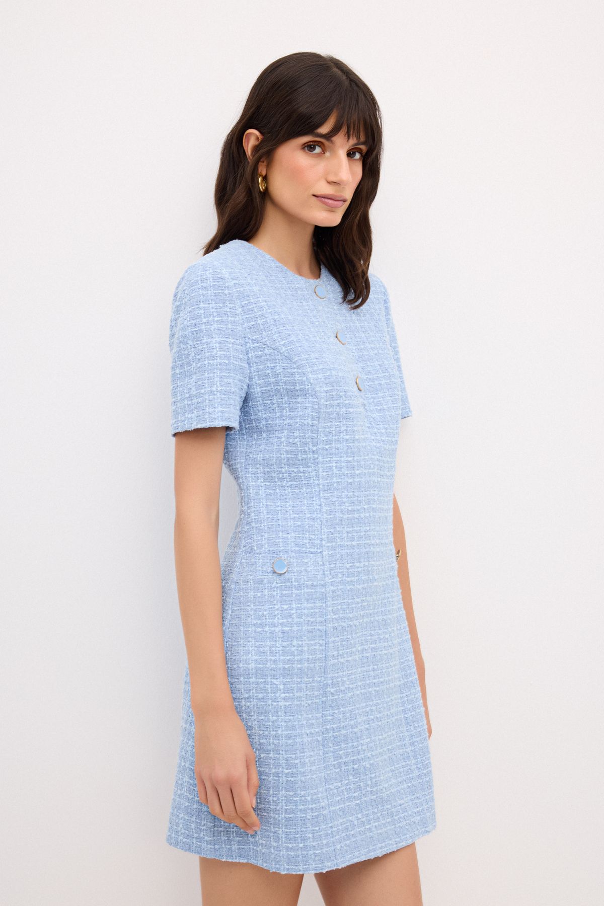 adL-Short Sleeve Tweed Dress 4