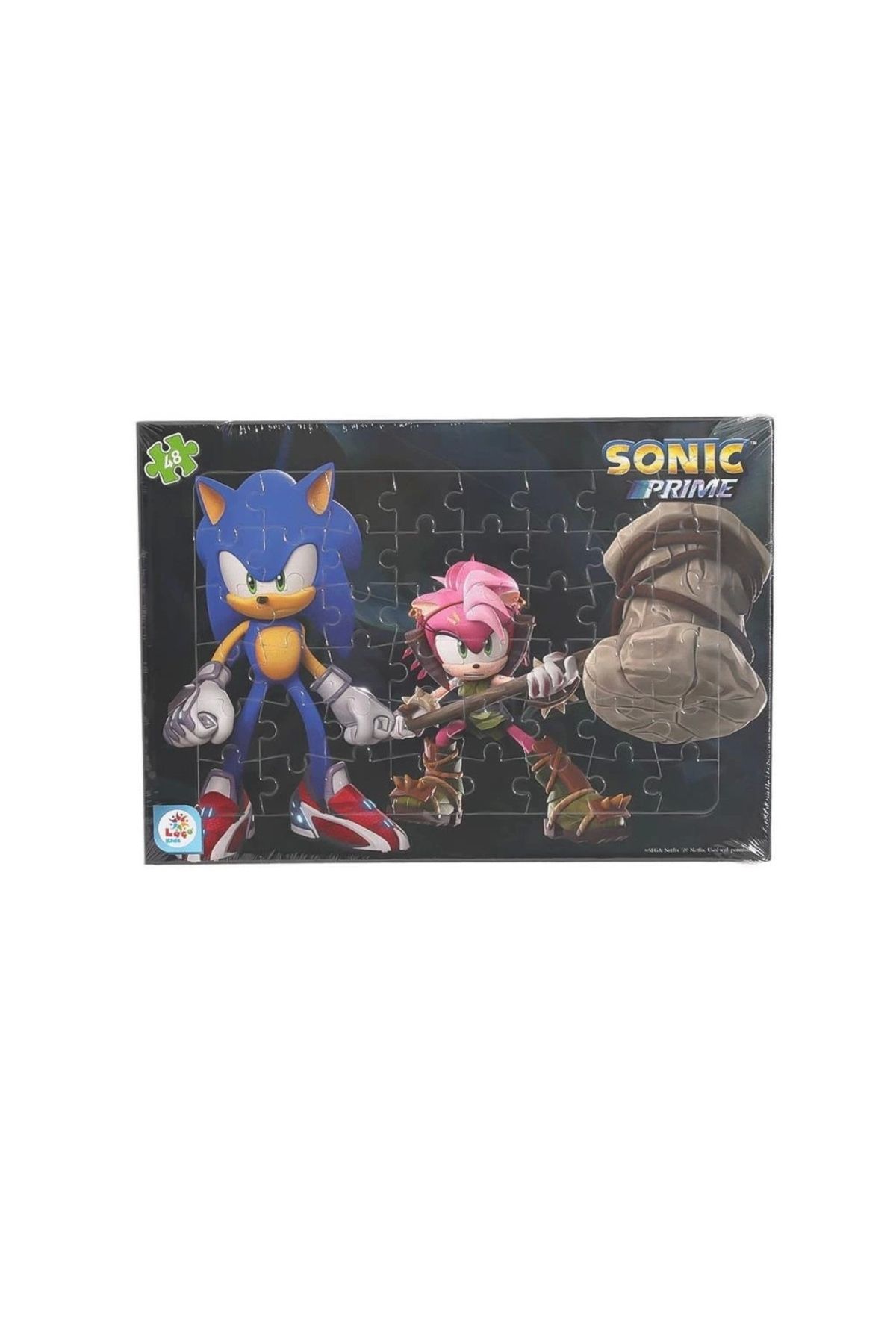 Basic Fun SO7868 Sonic 48 Parça Frame Puzzle -Laço Kids