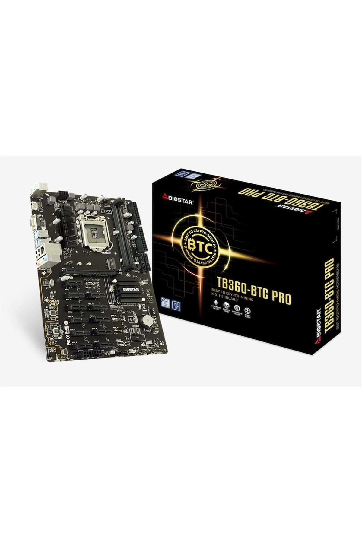 Biostar Tb360-btc Pro Ver.6x 8.9.nesil Lga 1151 Ddr4 2666 M.2 12li Ekran Girişi Hdmı Mining Anakart