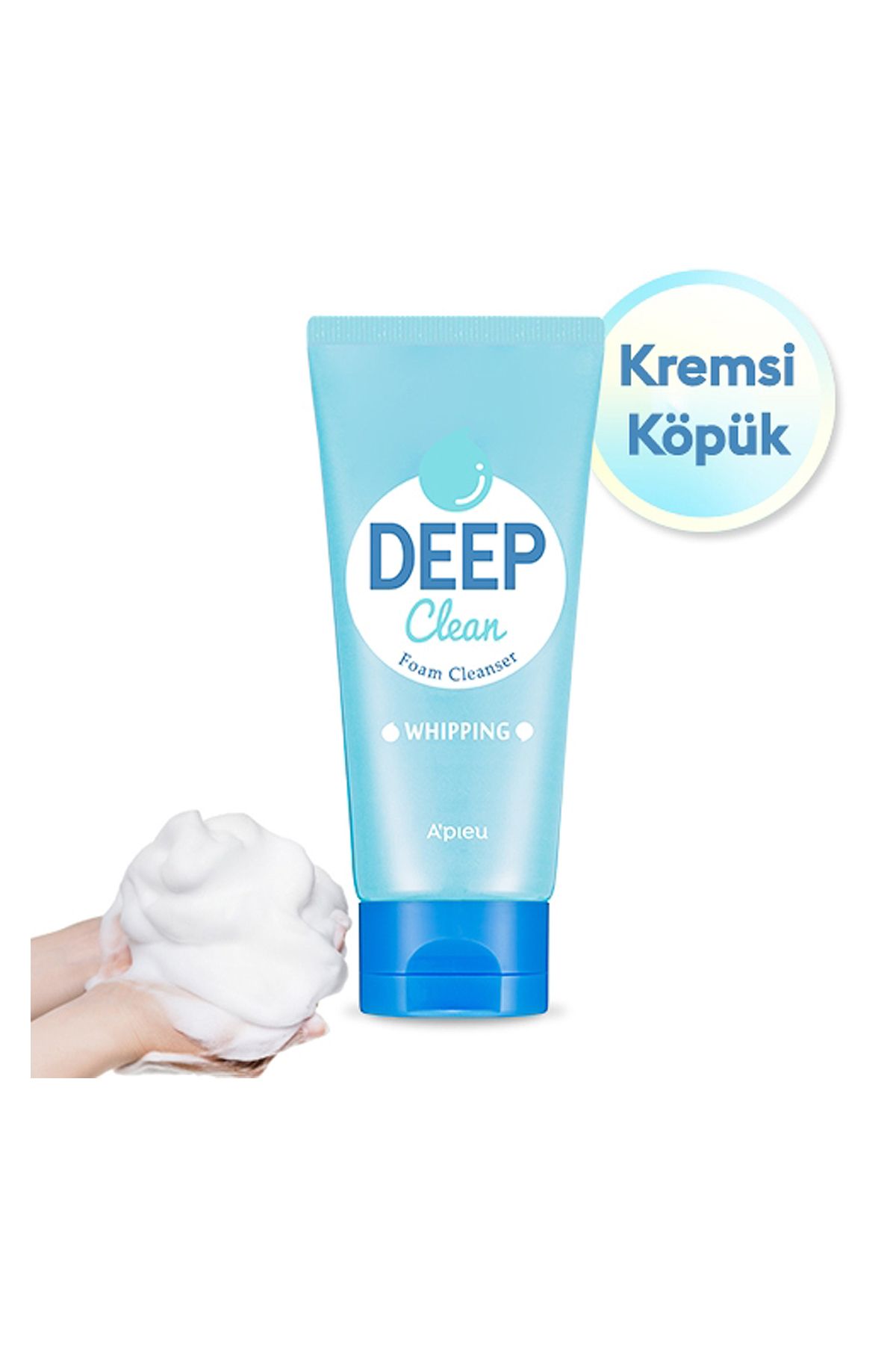 Missha Yumuşak ve Pürüzsüz Cilt Dokusu İçin Yıkama Köpüğü A'PIEU Deep Clean Foam Cleanser (Whipping)