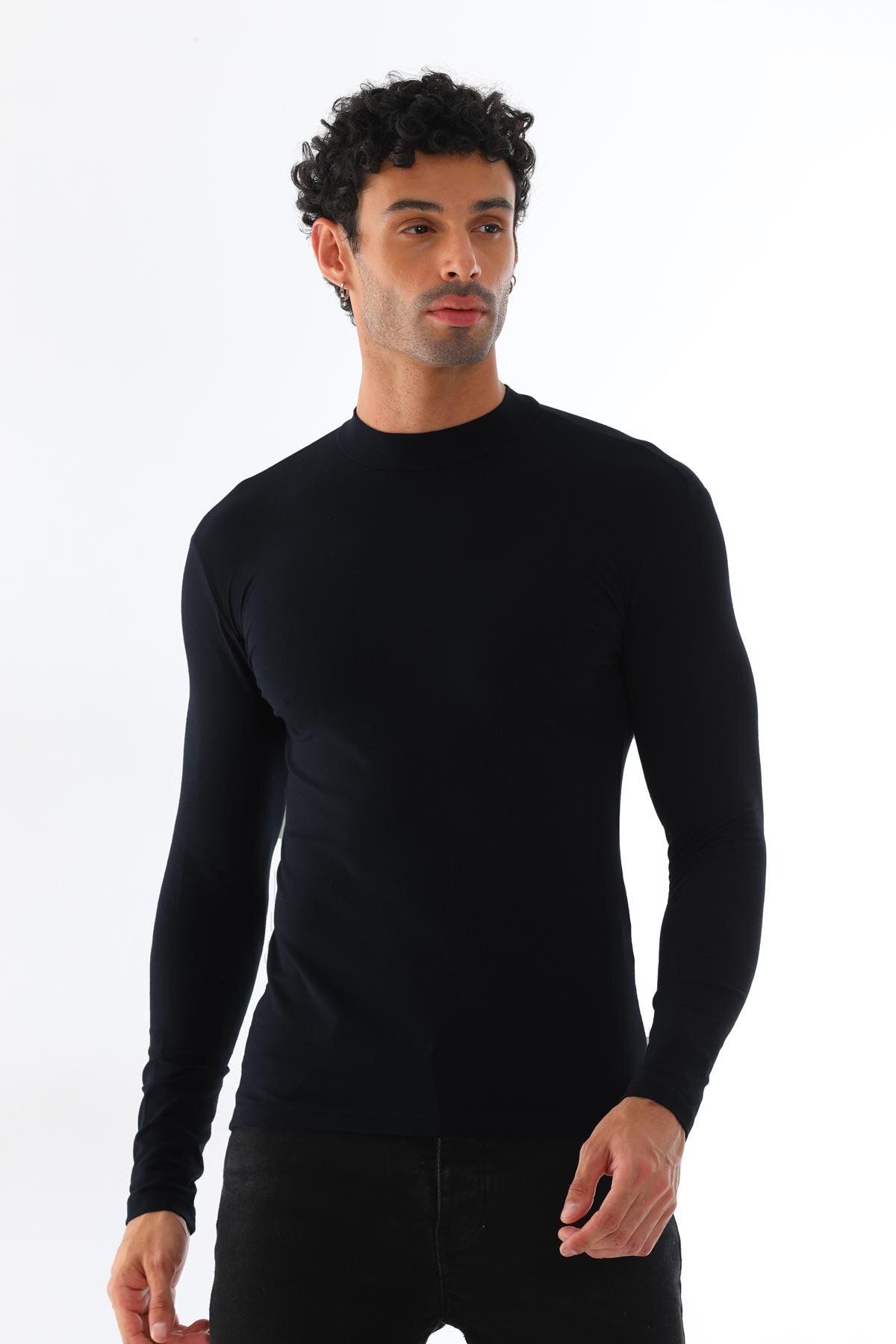 cest un garçon slim fit blanche likra t shirt noir