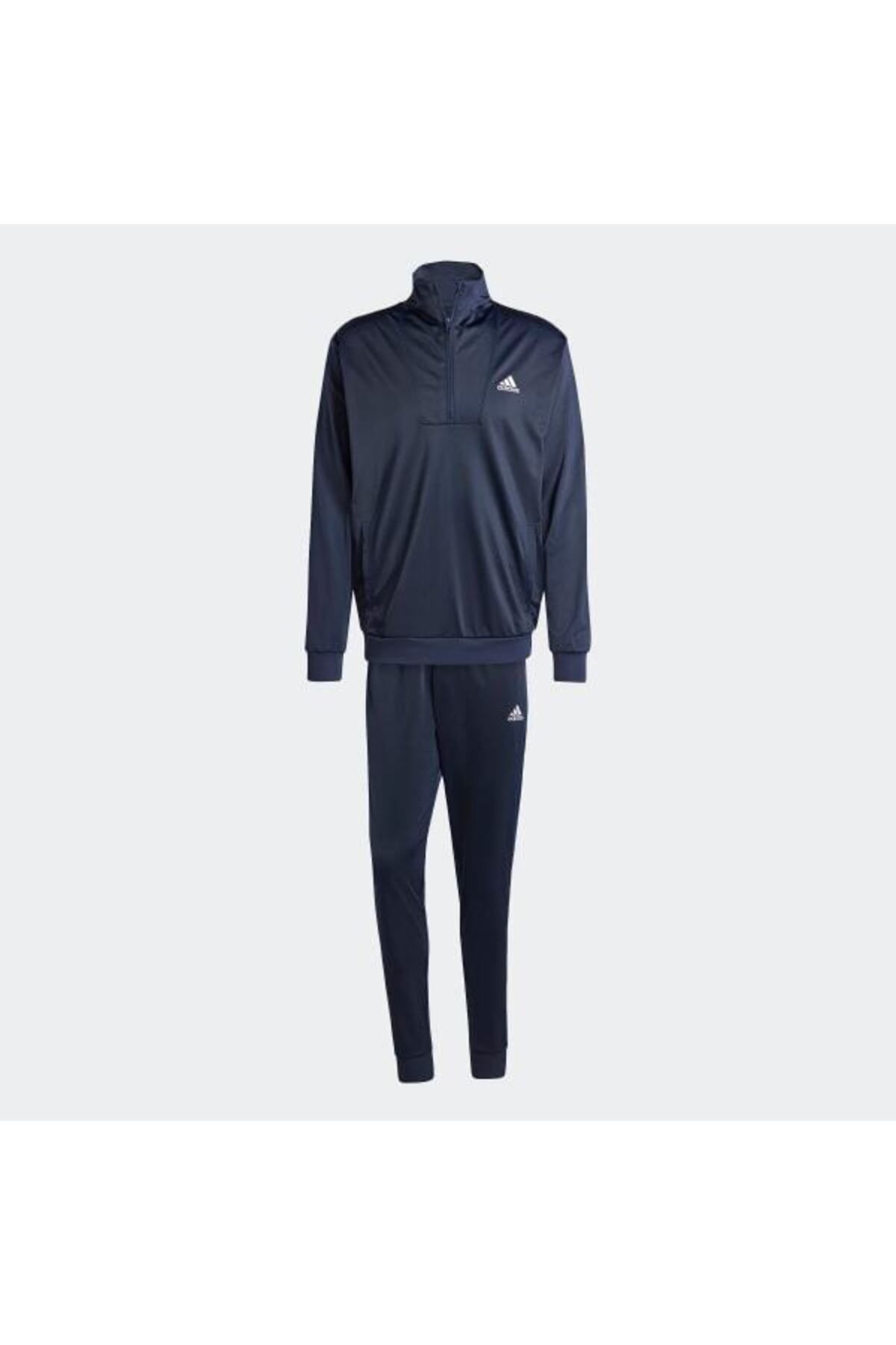 adidas-Men's Black Tricot Track Tracksuit Set - IR8205 Small Logo 1