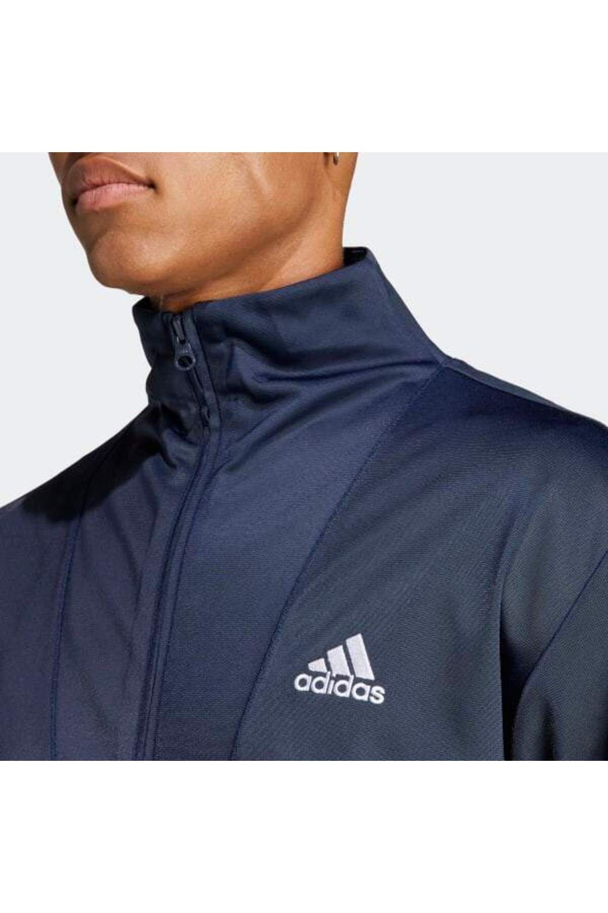 adidas-Men's Black Tricot Track Tracksuit Set - IR8205 Small Logo 5