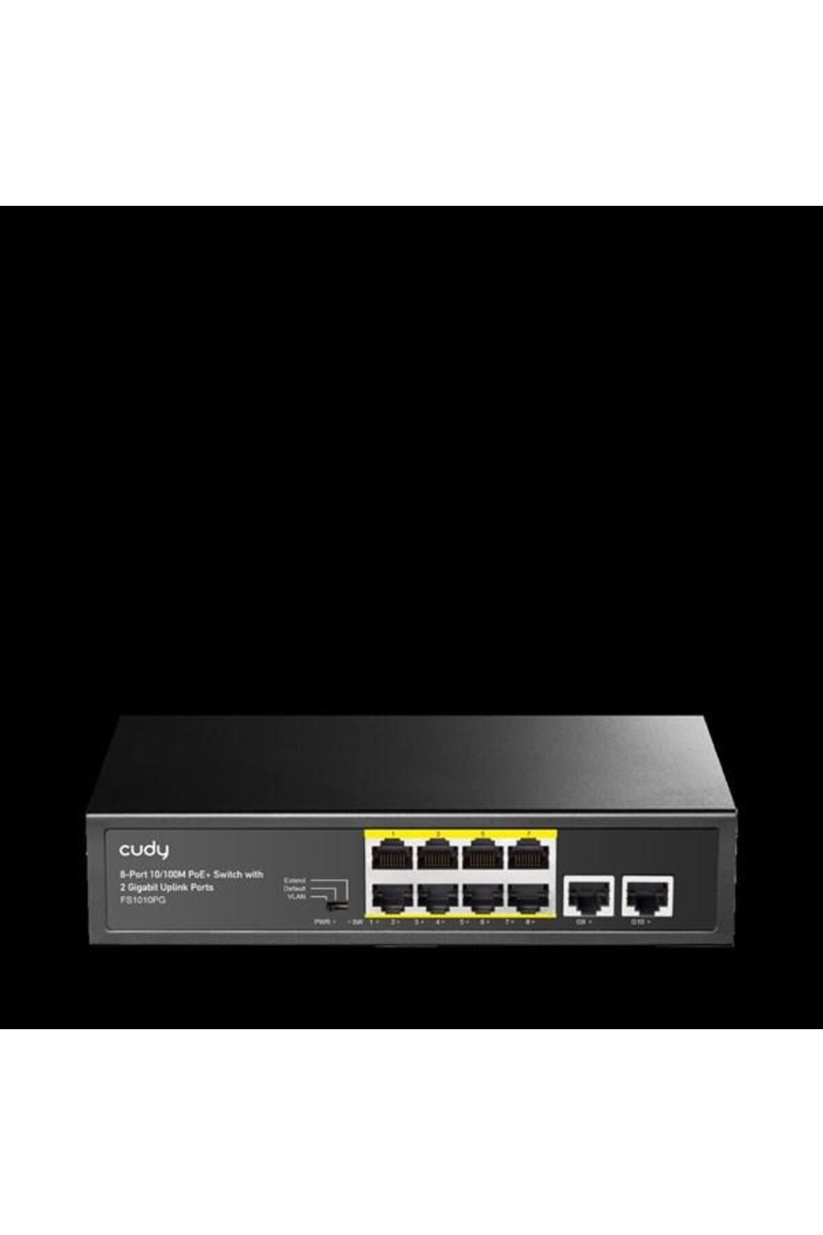 cudy 8port 120w FULL PoE FS1010PG 10/100 2-UPLINK Yönetilemez Switch
