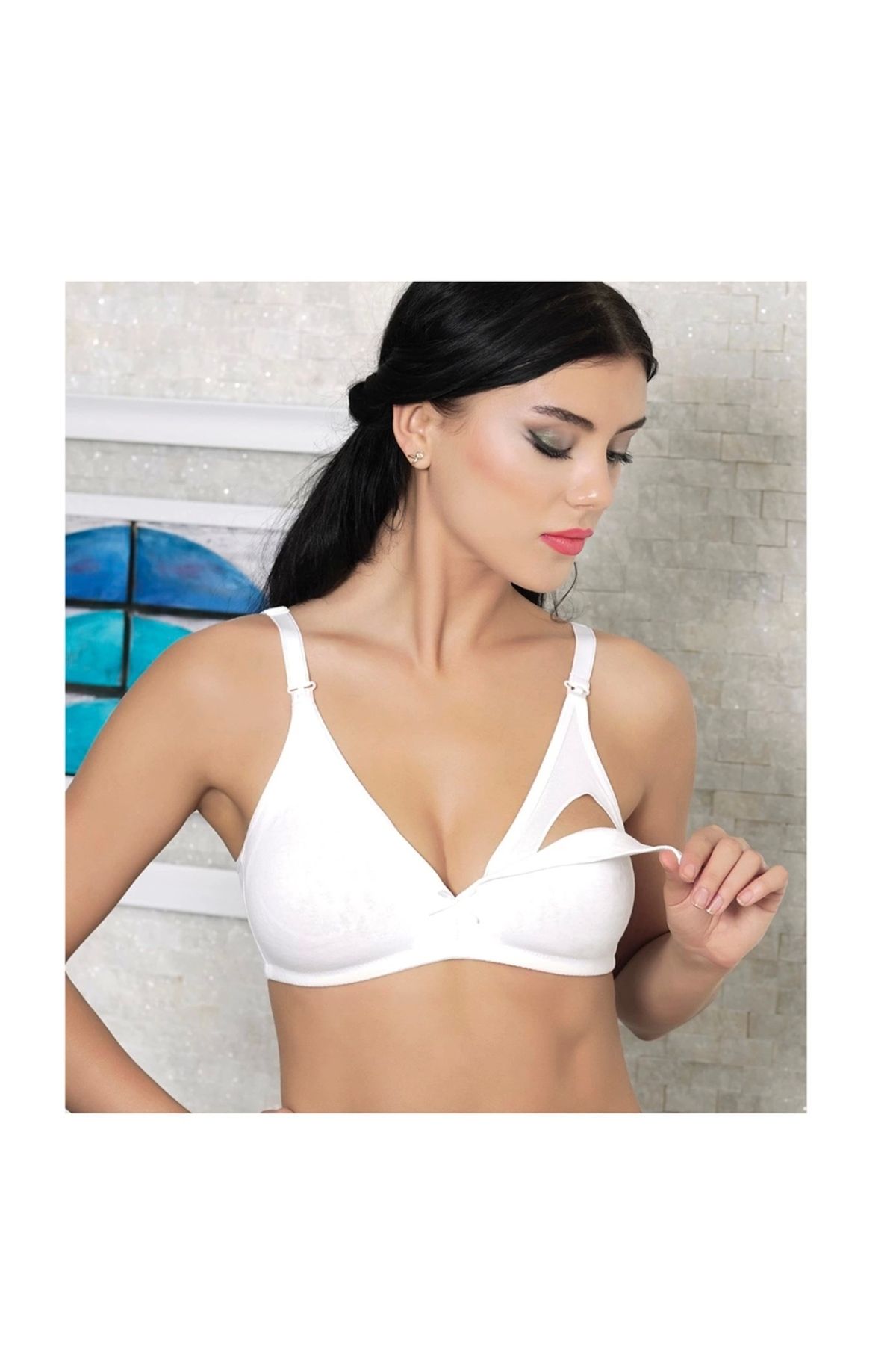 Narnuga-Mi̇raxx 10876 Cotton Breastfeeding Bra 1