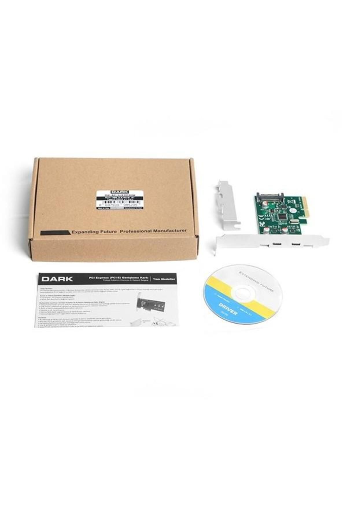Dark-Dk-ac-u31p3g2 Pcı Express (PCIE) 2port Usb 3.0,type-c Çevirici Kart 2
