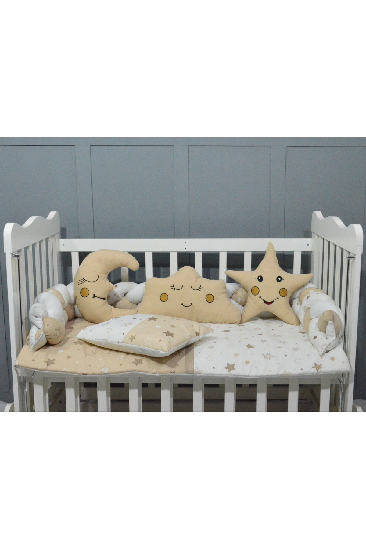 FISTIK BEBE ÖRGÜ BEBEK UYKU SETİ 60X120 9 PARÇA fotoğrafı 2 (önizleme)