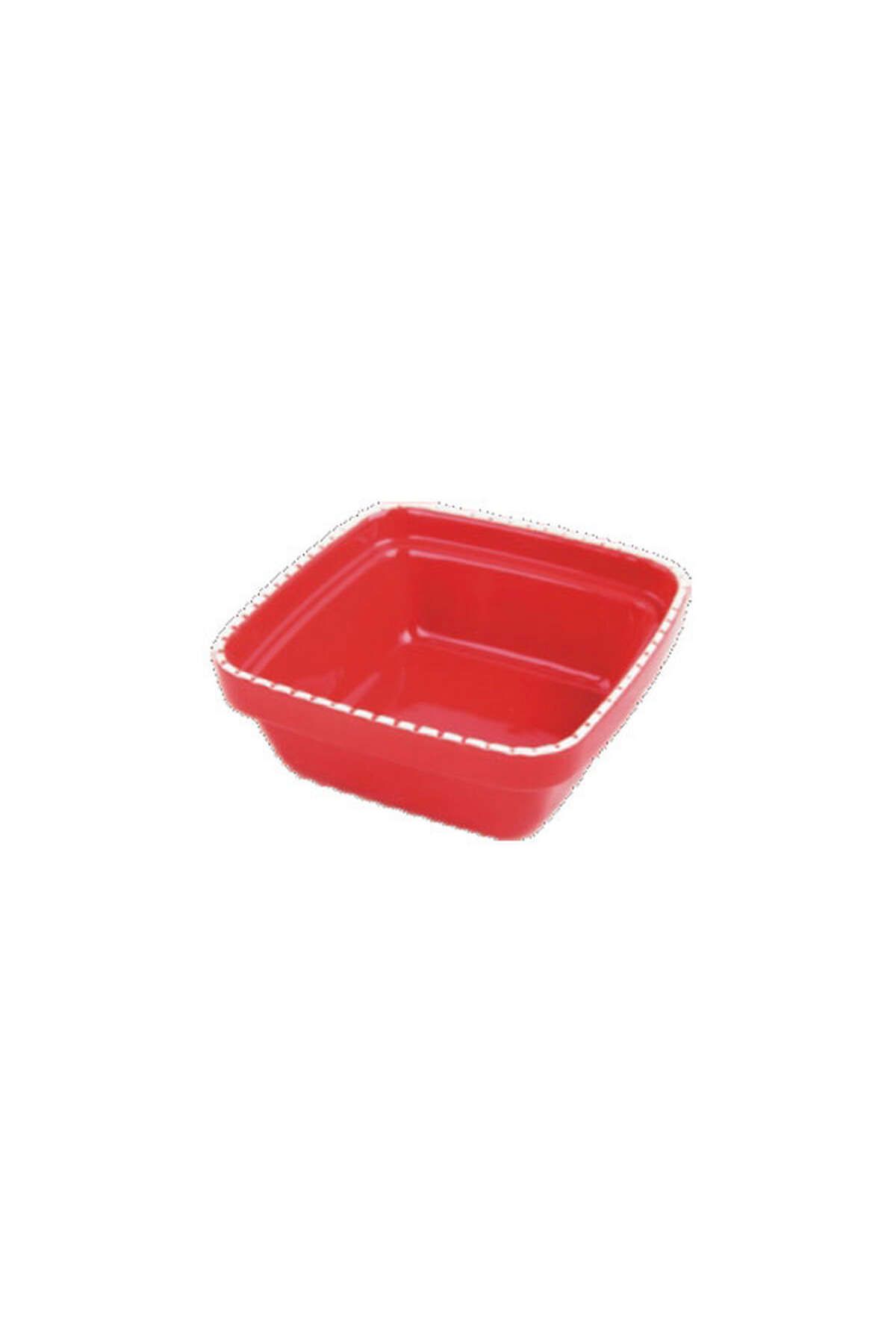 Pawise Dog Square Ceramic Bowl 550 Ml -Red SPTGL