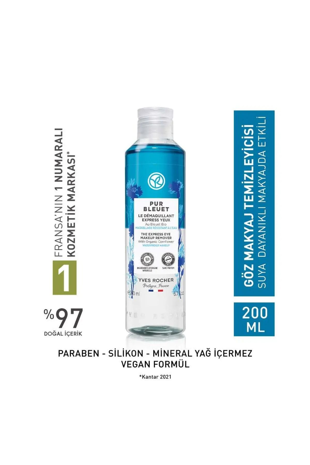 Yves Rocher Çift Fazlı Göz Makyaj Temizleyici - Tüm Ciltler / Pur Bleuet-200 ml