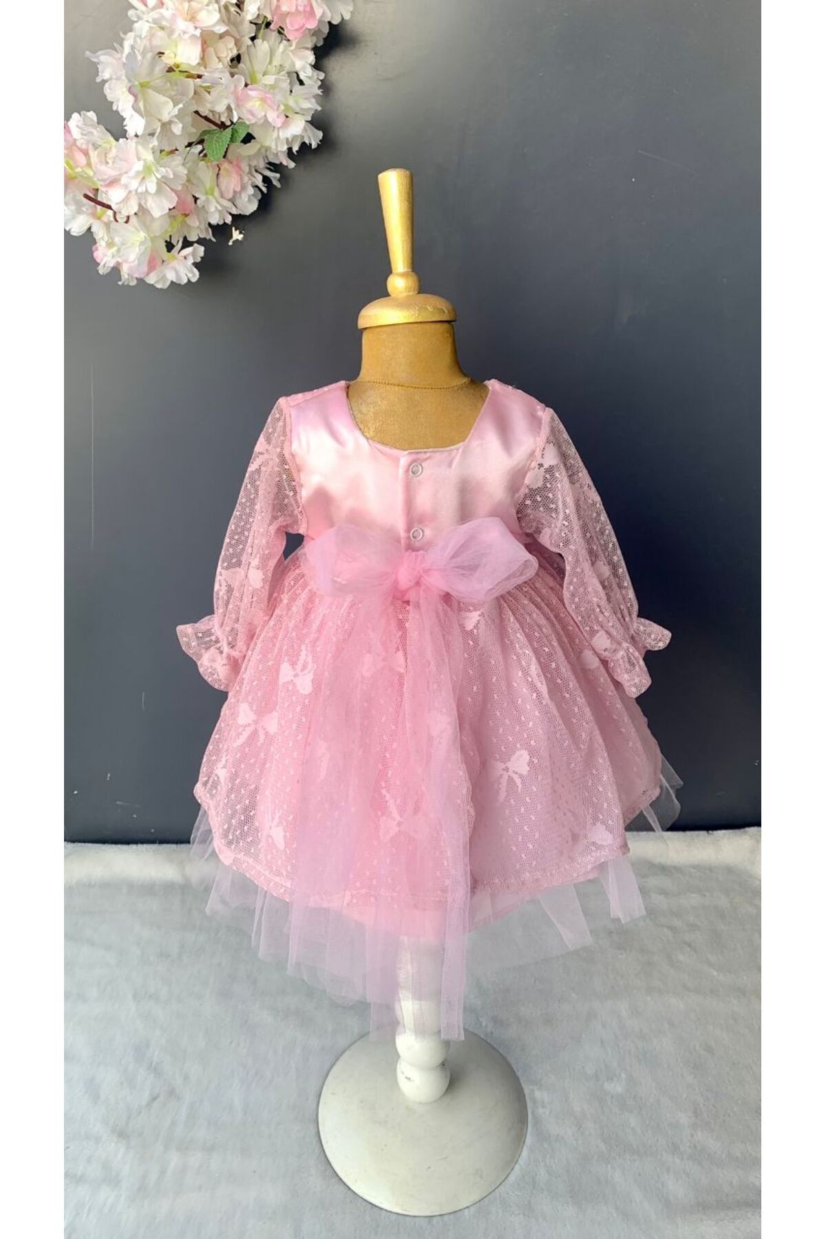 PİLEKİ BABY ( 5 Parça ) 0 3 Ay Yenidoğan Bebek Mevlüt Elbisesi Bayramlık Düğün Özel Gün Elbisesi fotoğrafı 6 (önizleme)