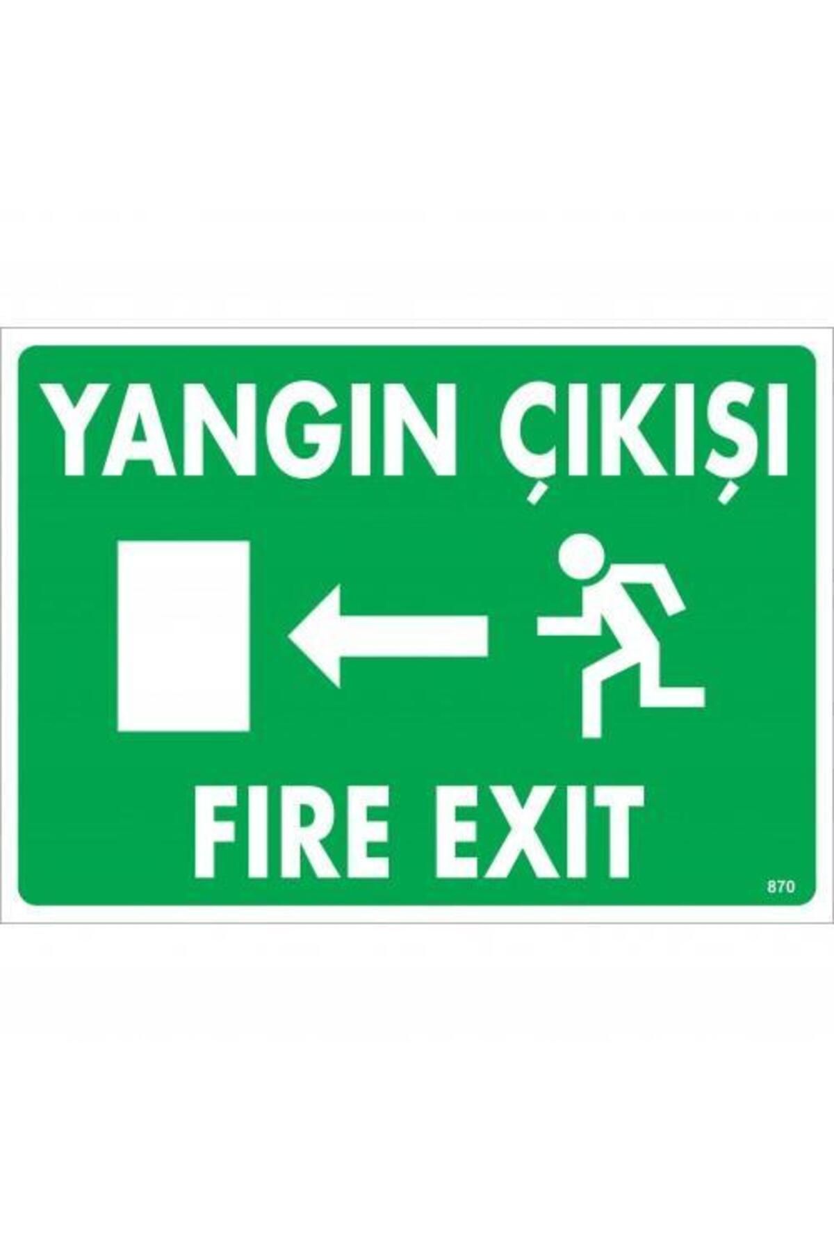 feifei Yangın Çıkışı Sol Uyarı Levhası 25x35 KOD:870