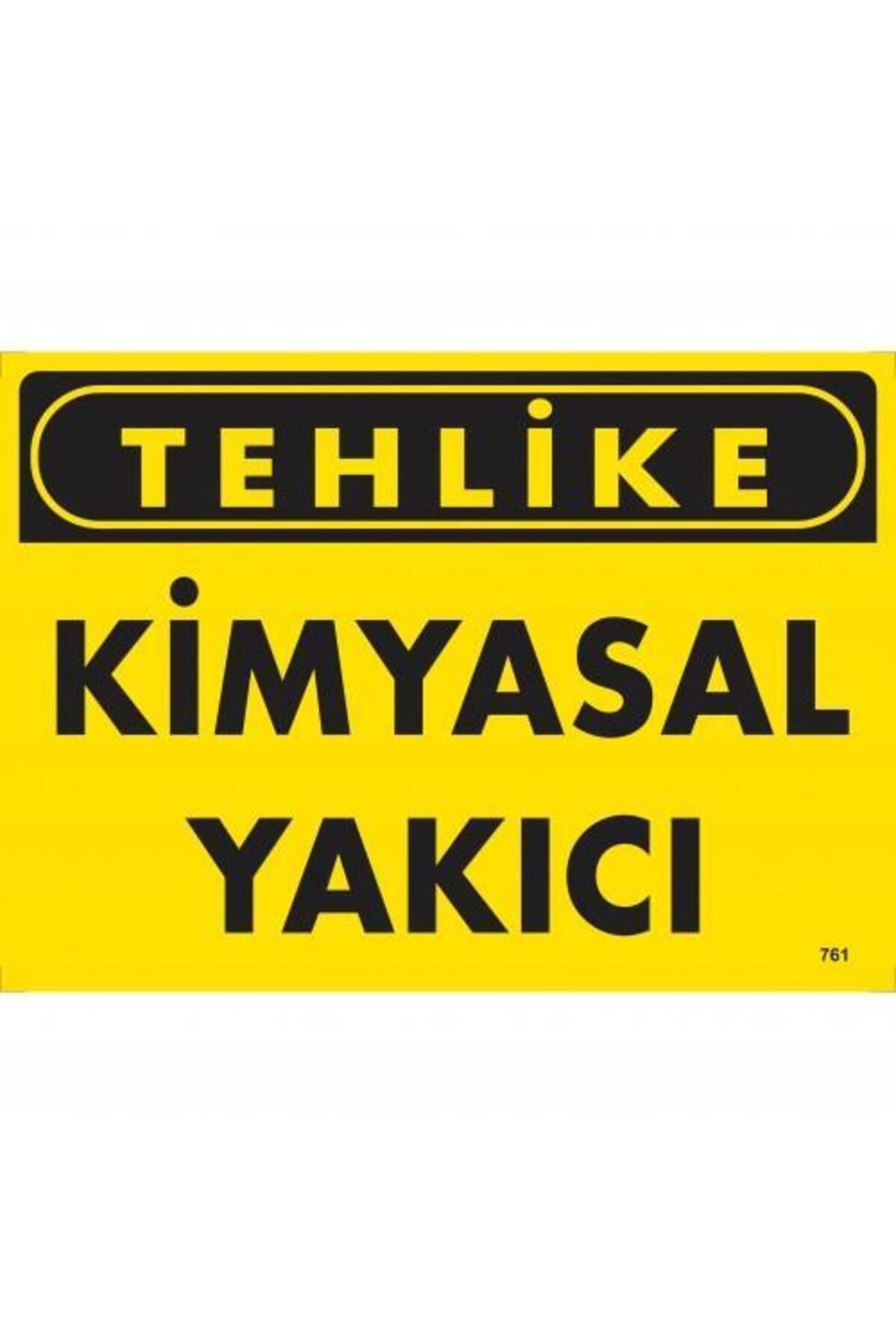 feifei Tehlike Kimyasal Yakıcı Uyarı Levhası 25x35 KOD:761