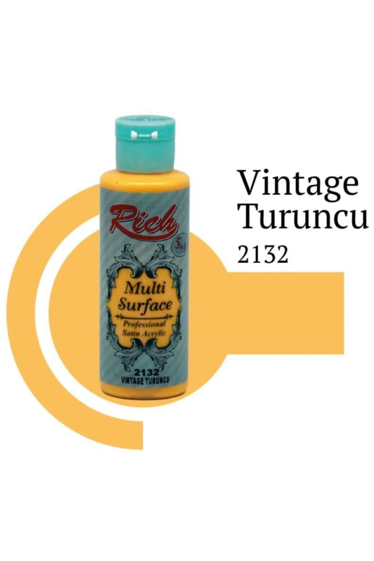 blueb Rich Multi Surface 2132 Vintage Turuncu Akrilik Boya 120 cc