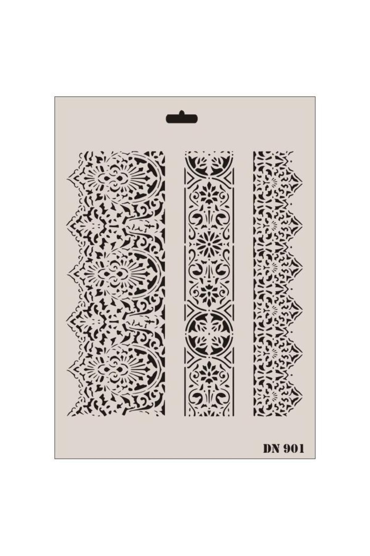Angoravi Dantel Seri DN-901 Stencil 35x25 cm