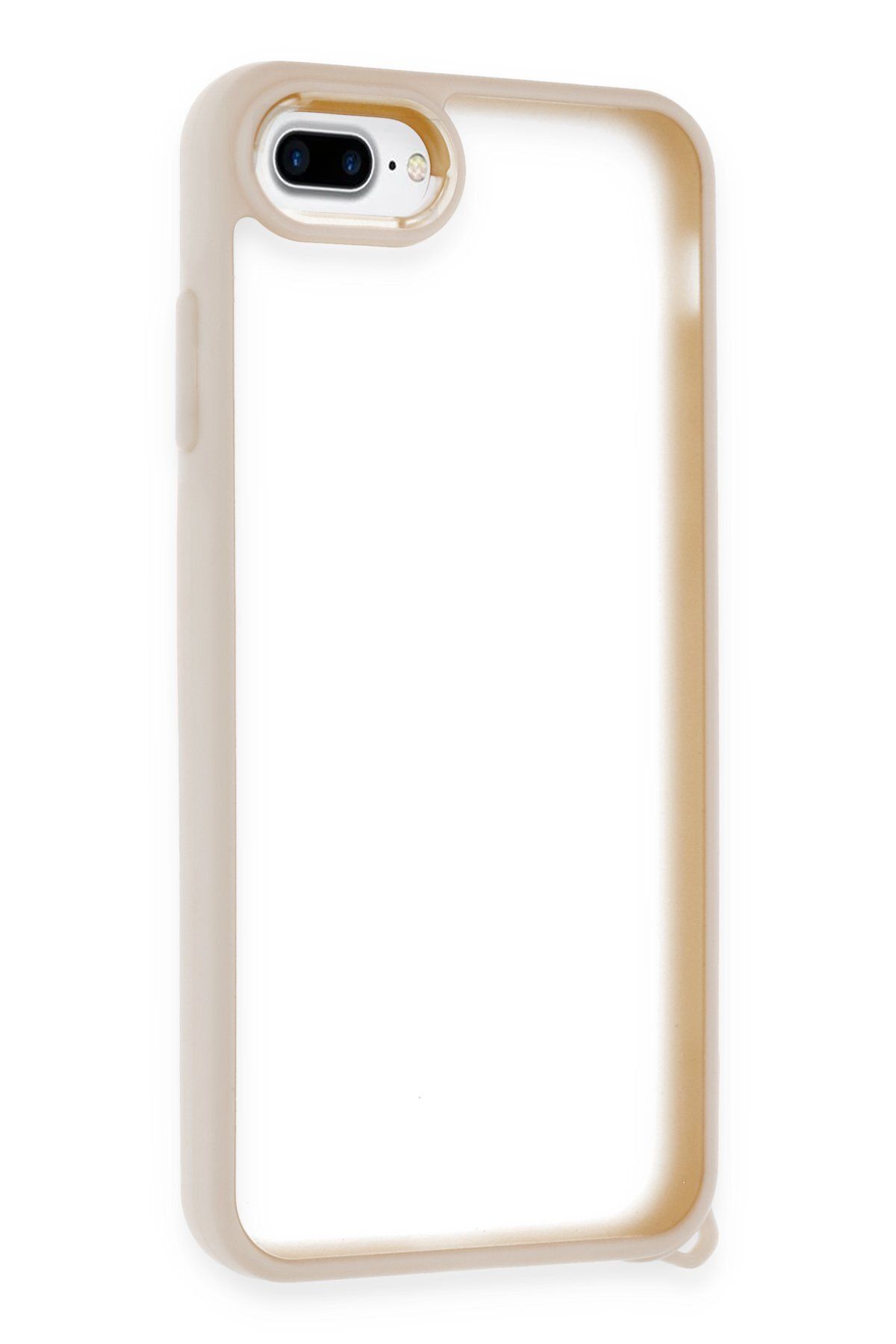 NewFace iPhone 8 Plus Kılıf Elegant Kapak - Pudra YKTSN