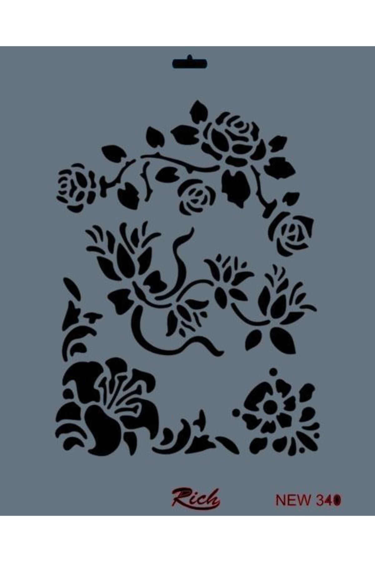 K&A Rich New Seri N-340 Stencil 35x25 cm