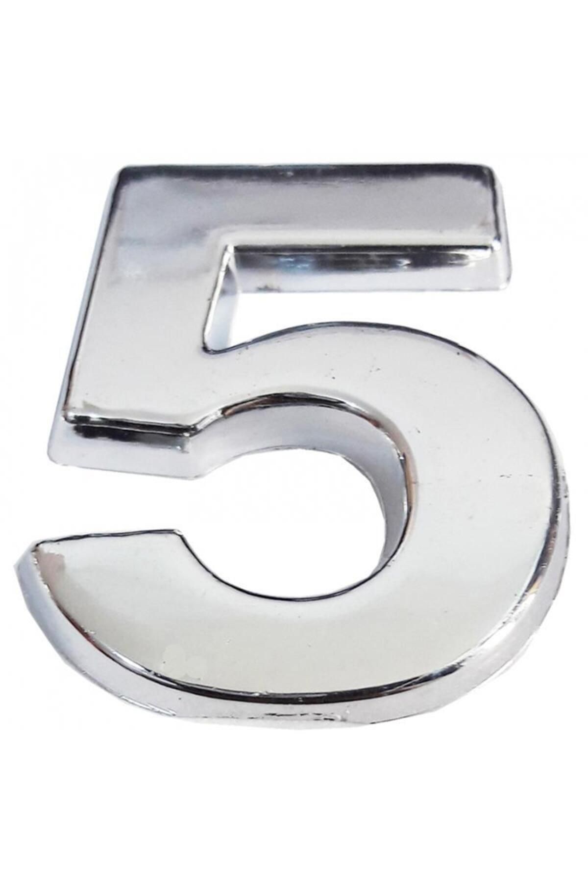 THE SELY Cemax Krom Yapışkanlı 5 Rakamı 5 cm