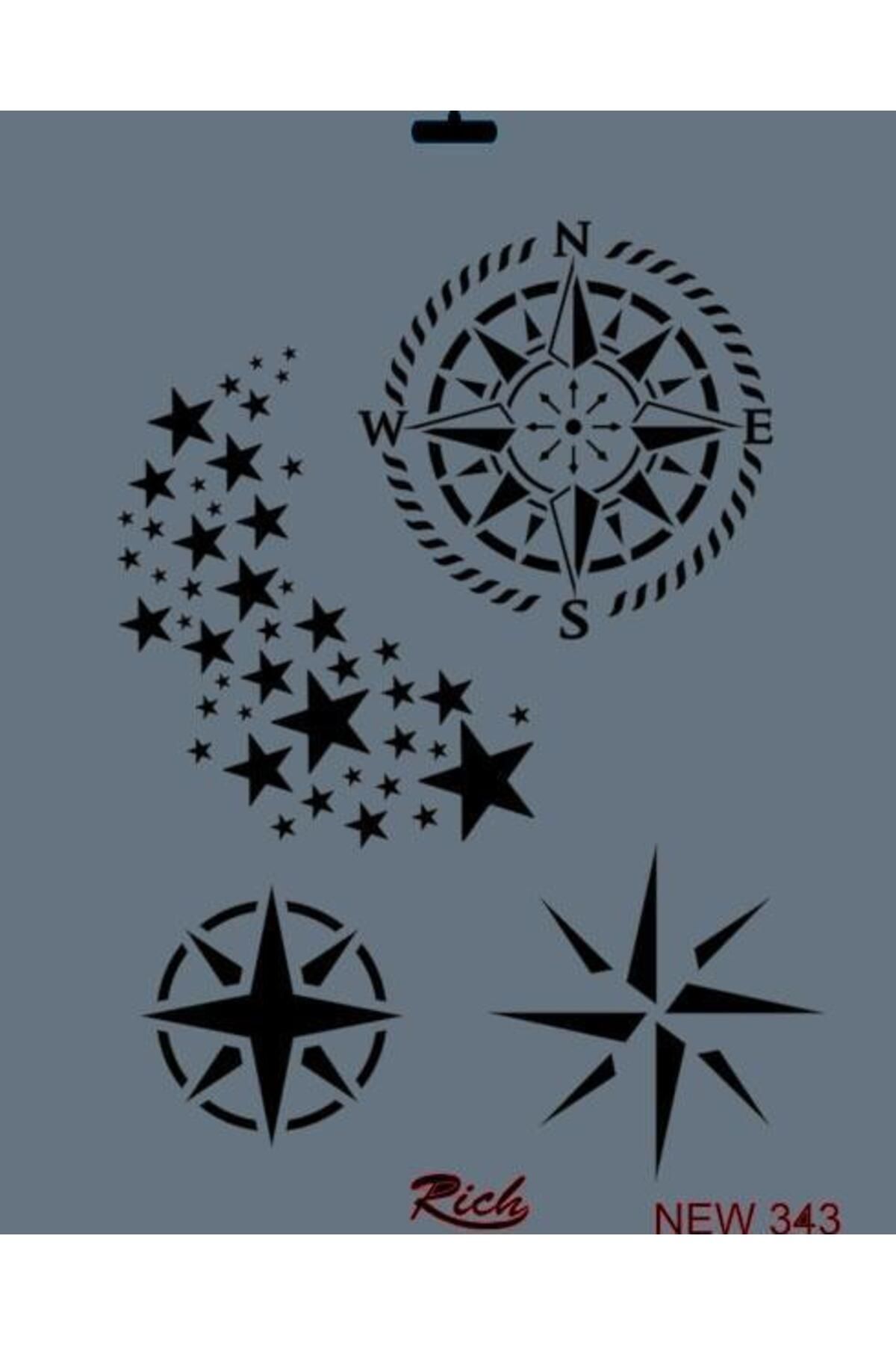 mikudesign Rich New Seri N-343 Stencil 35x25 cm
