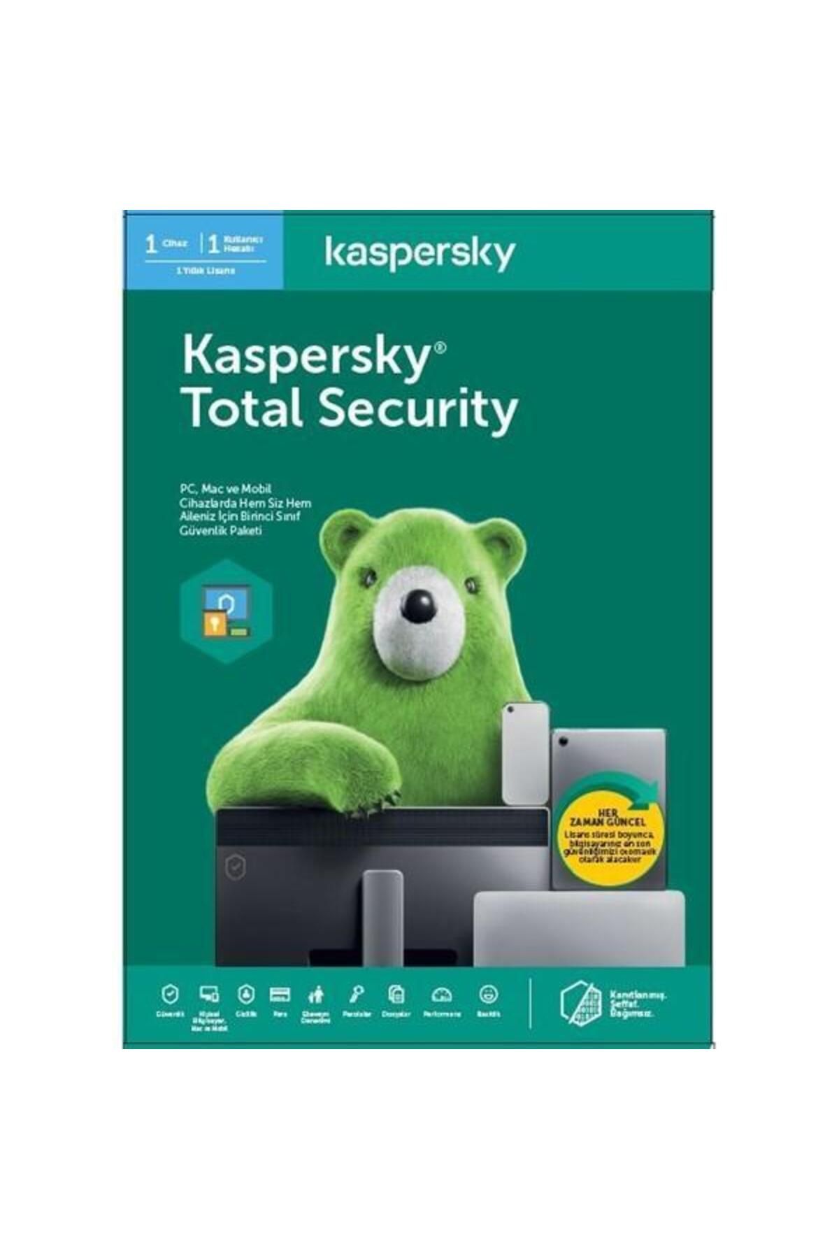 KASPERSKY Total Security Trk Kutu 1yıl 1kullanıcı