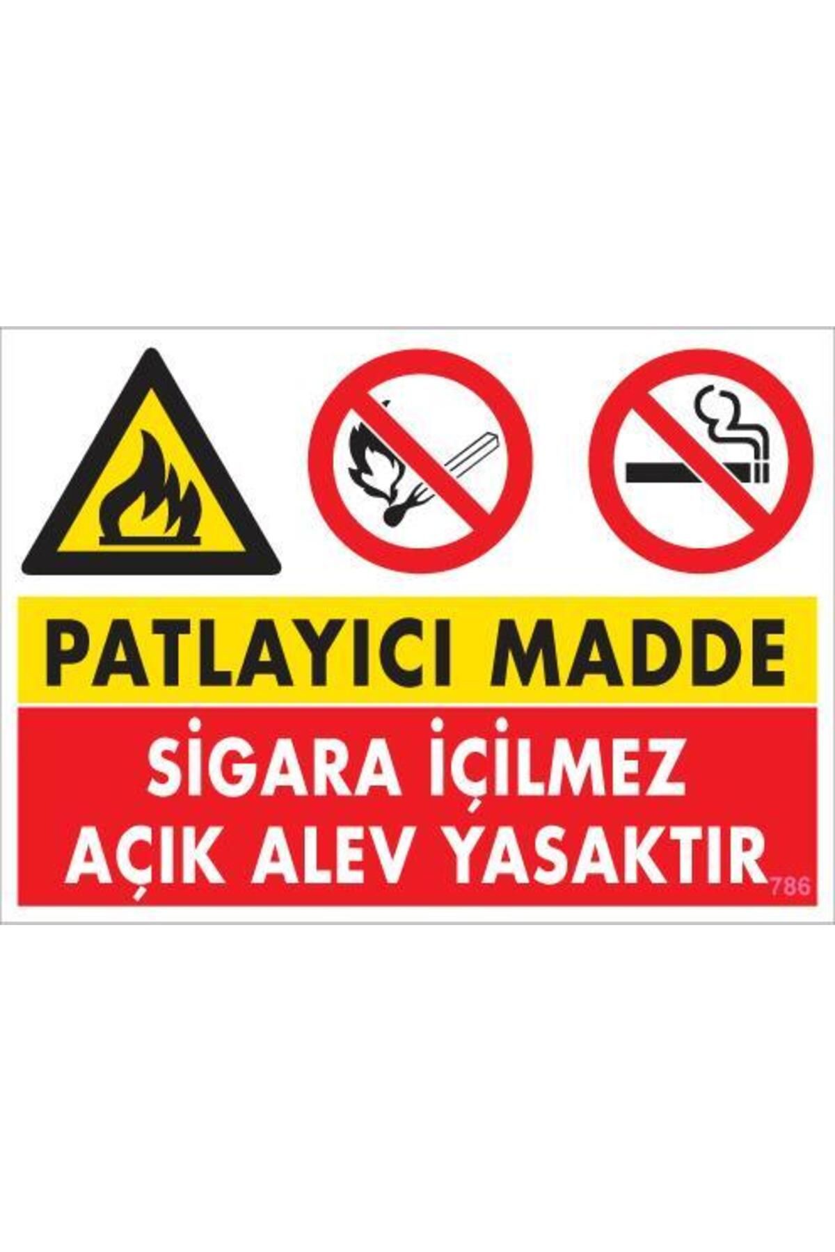 NLB TİCARET Patlayıcı Madde Uyarı Levhası 25x35 KOD:786