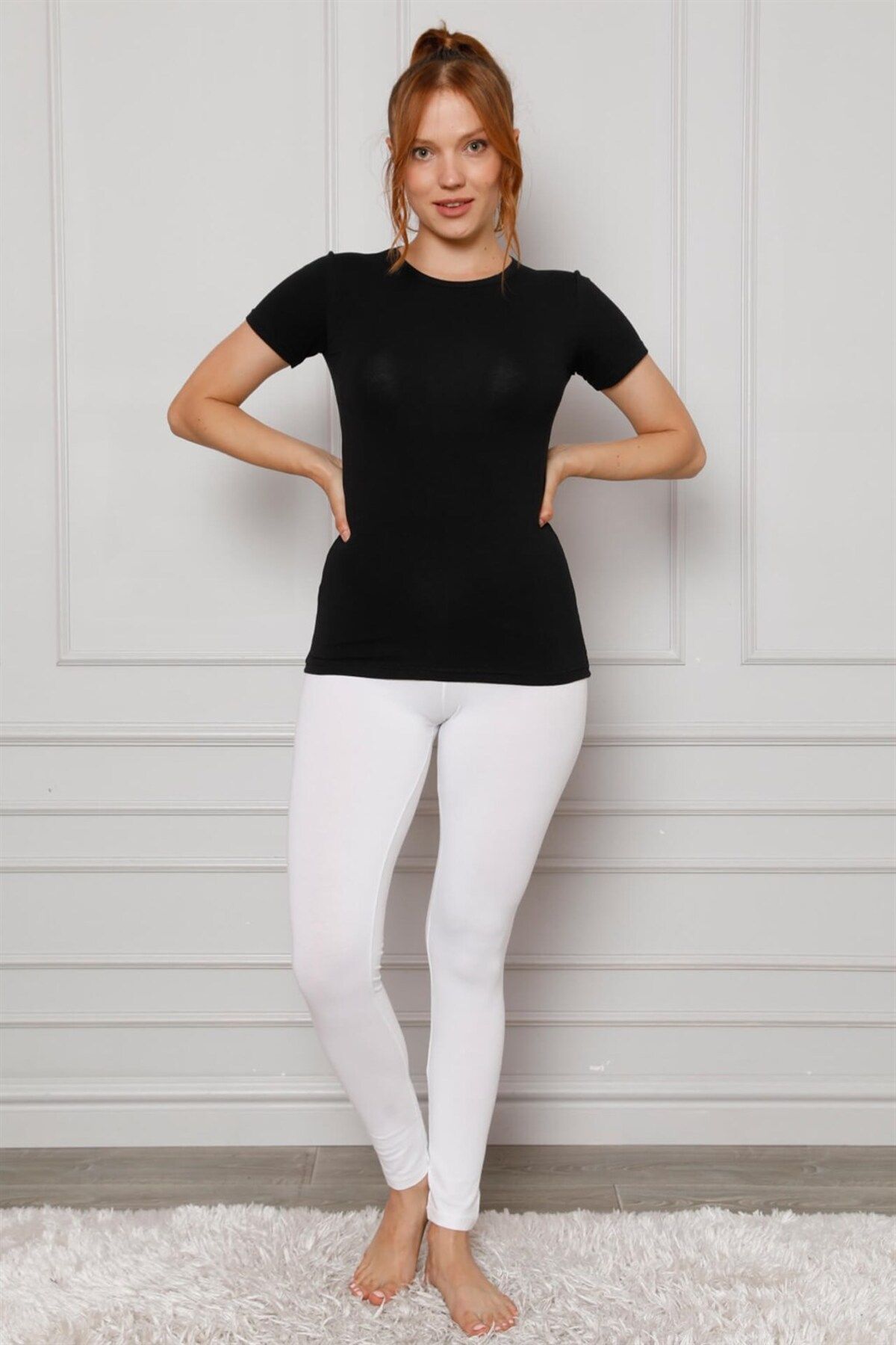 COXO Fashion`S Moda Çizgi Combed Cotton Lycra Tights 5877P