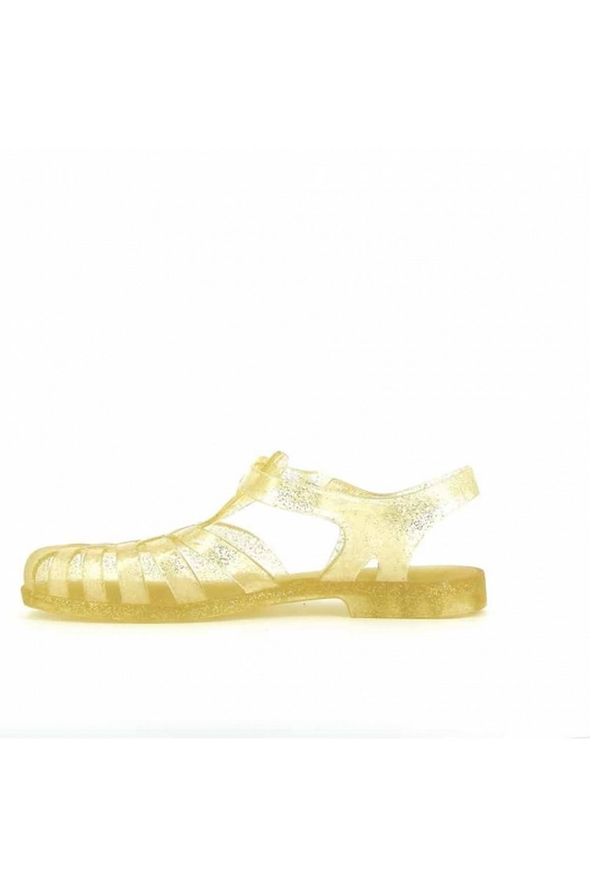 دمپایی طلایی دخترانه و پسرانه بچگانه Sun Kids Sandal Dore Paillet طلا MEDUSE