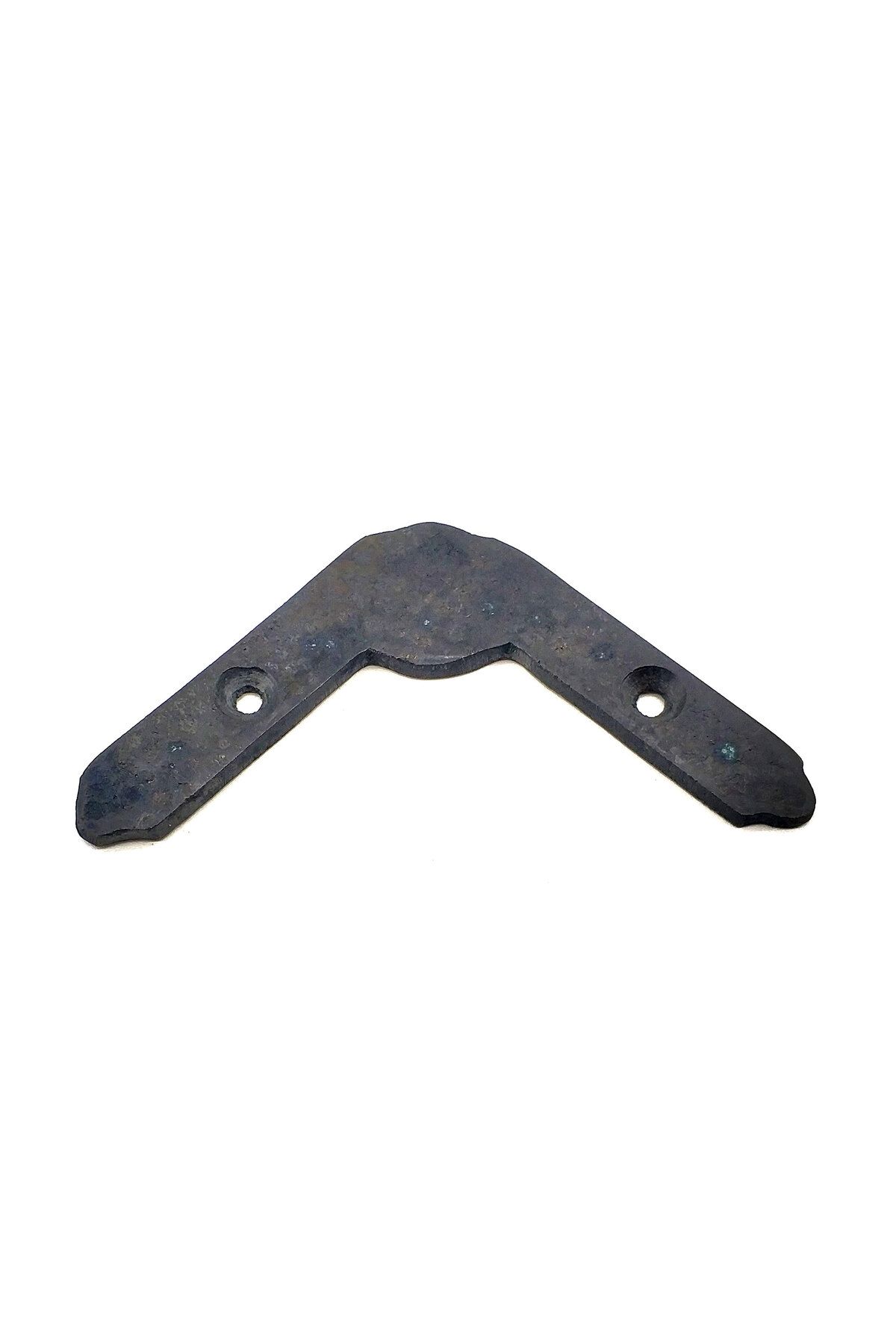 DENİZBİLİŞİM Antika Tarz Dekoratif Pirinç Dövme Gönye - Üst, 80X80Mm, Oksit