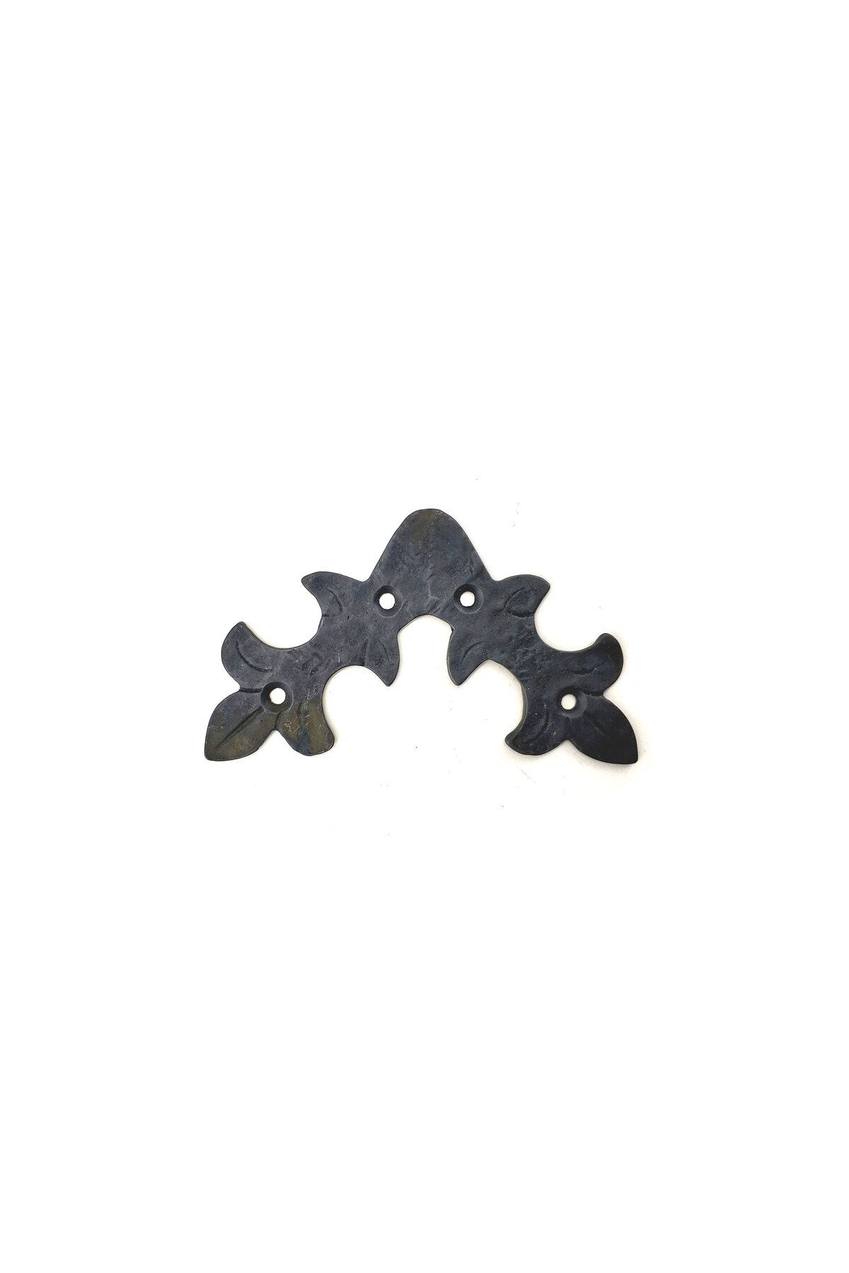 DENİZBİLİŞİM Antika Tarz Dekoratif Pirinç Yaprak Gönye - 100X110 Mm, Oksit