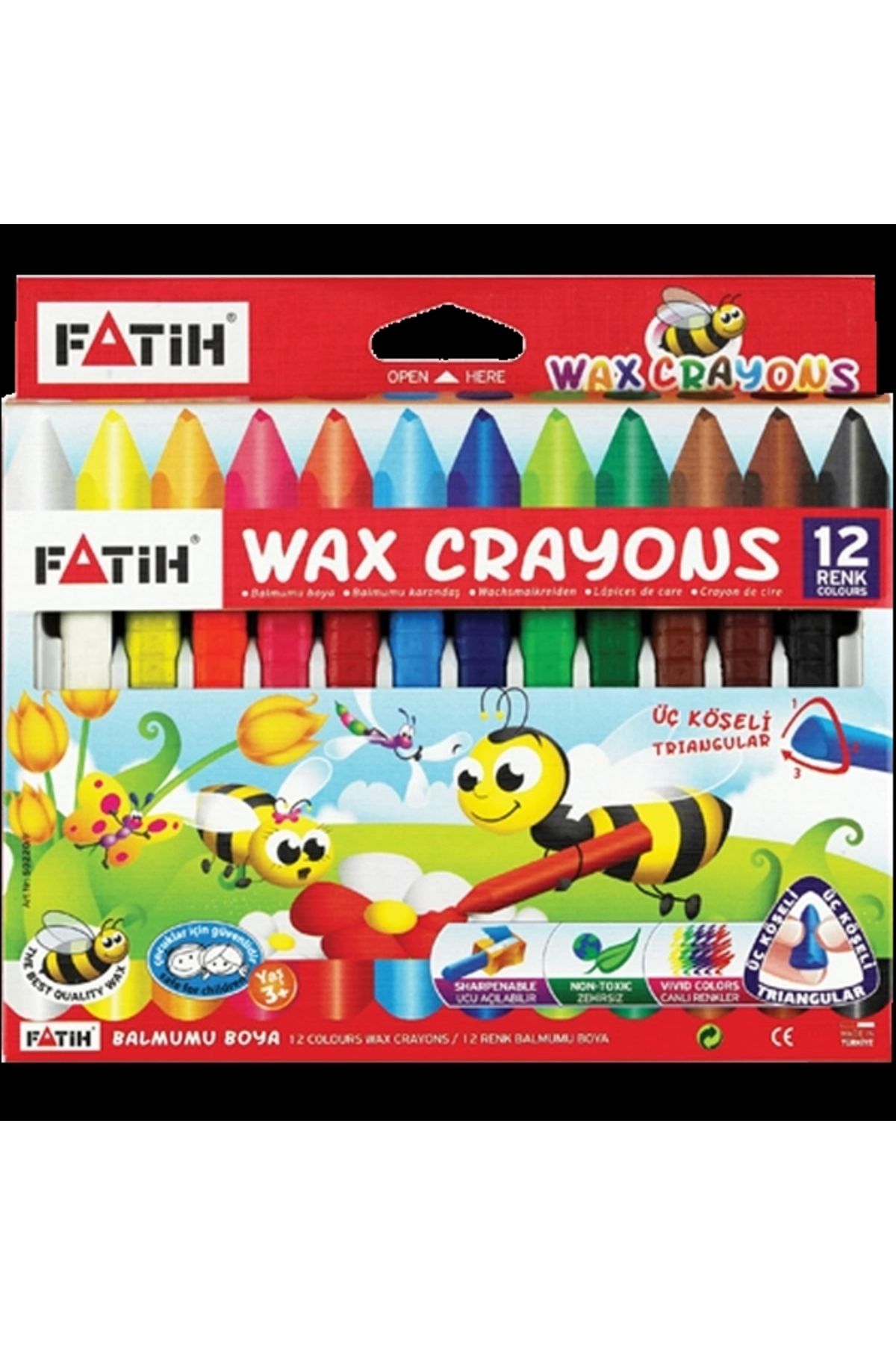 Fatih Mum Pastel Boya Wax Crayon Jumbo 12 Renk 50220