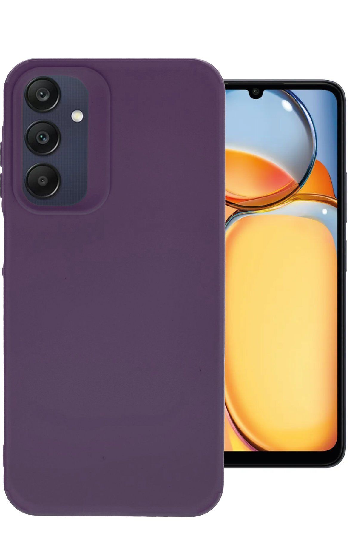 NewFace Samsung Galaxy A35 5G Kılıf Petro Silikon - Mürdüm GLSTD