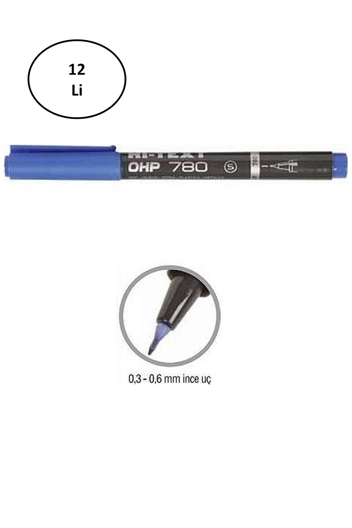 BirdoluSepet Noki Hi-Text Asetat Kalemi (s) Mavi 12 li