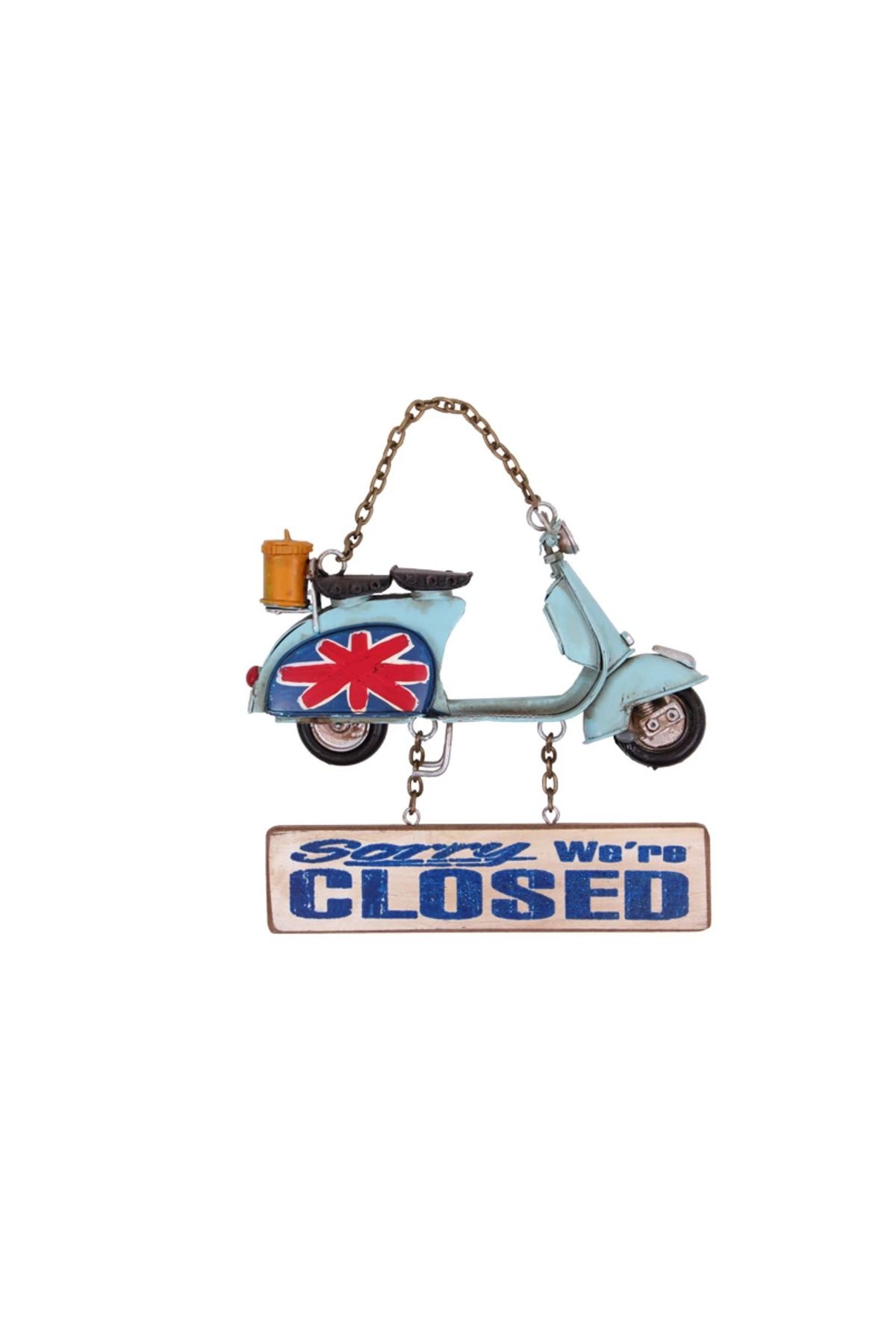 Evinso Dekoratif Metal Kapı Yazısı Scooter
