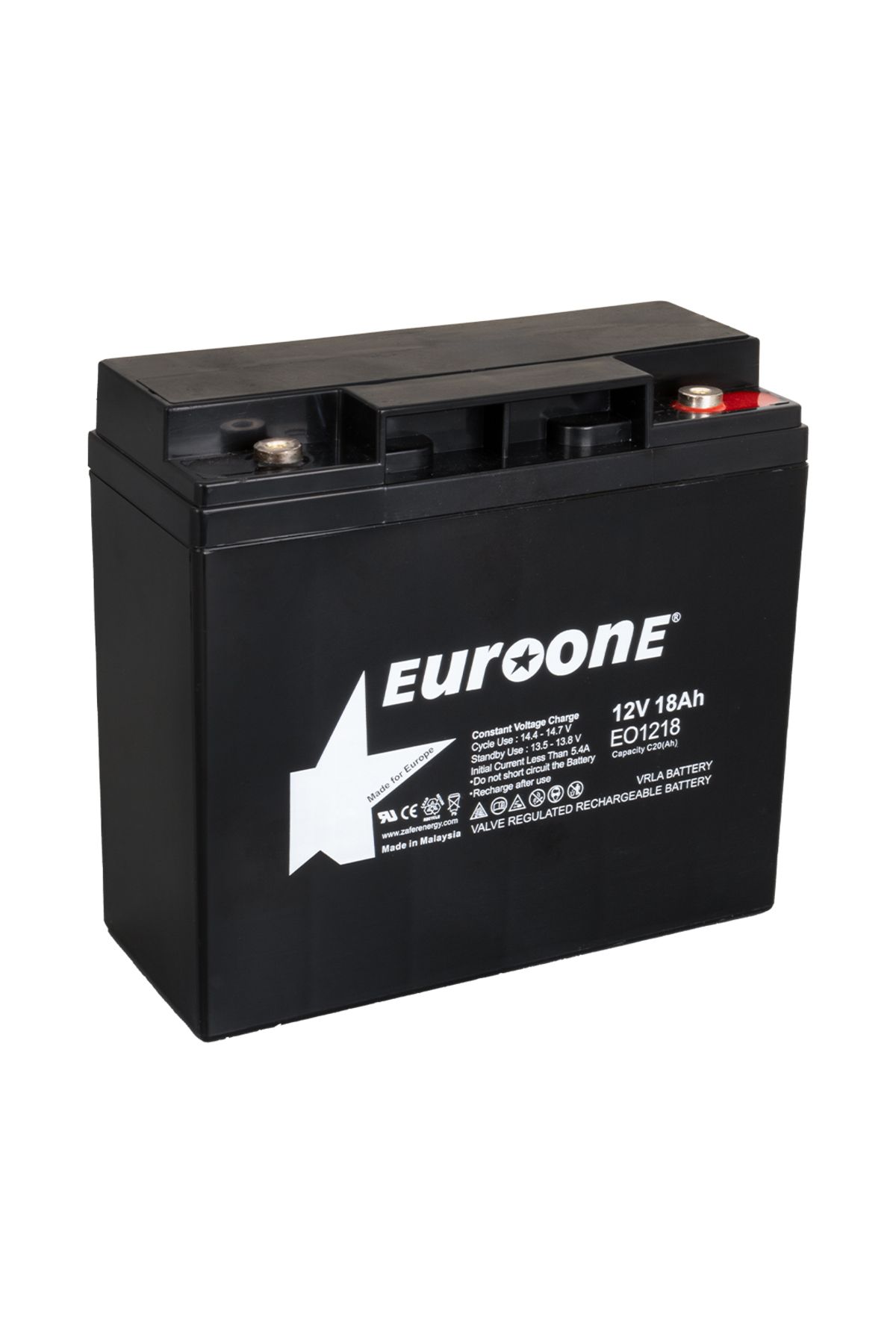 TİMİON EUROONE EO1218 12 VOLT - 18 AMPER AKÜ (181 X 76 X 167 MM) (5148)