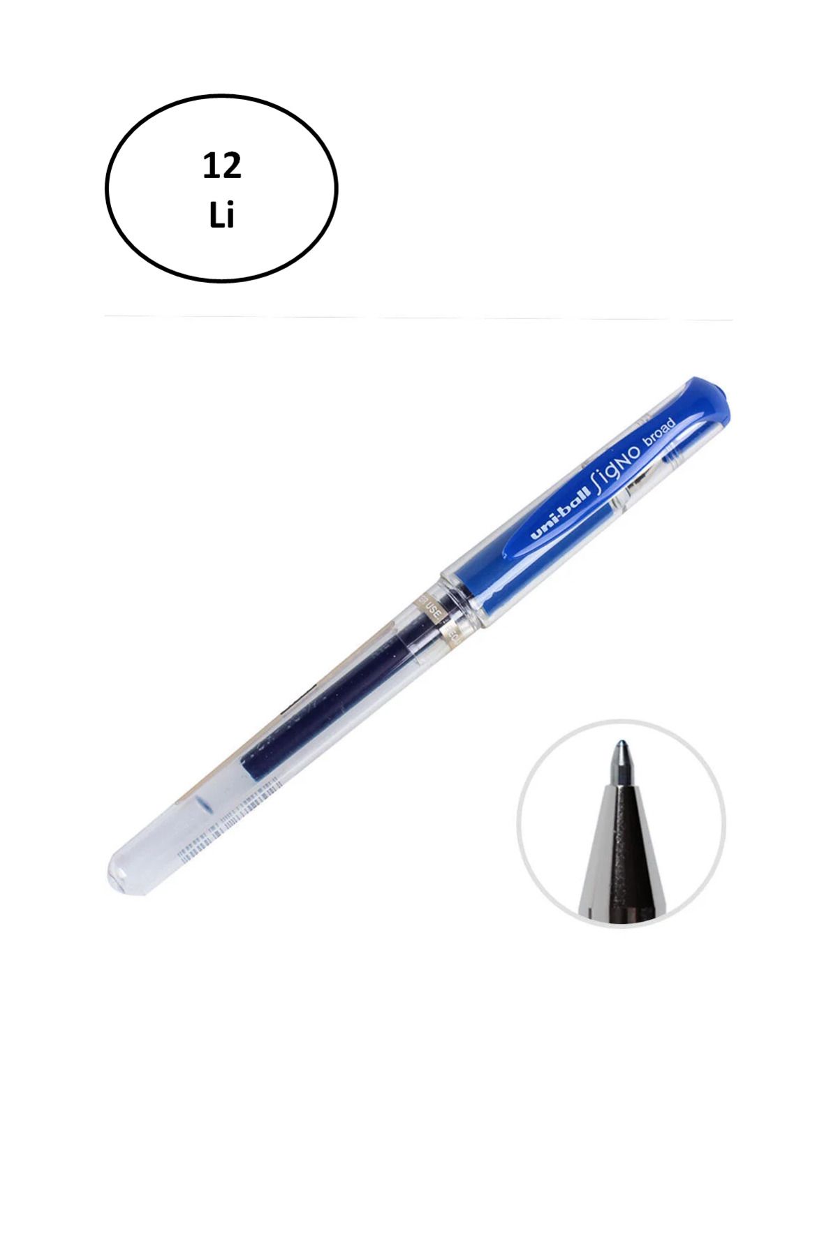 BirdoluSepet Uni-ball Um-153 Signo Broad İmza Kalemi 1.0 mm Mavi 12 li