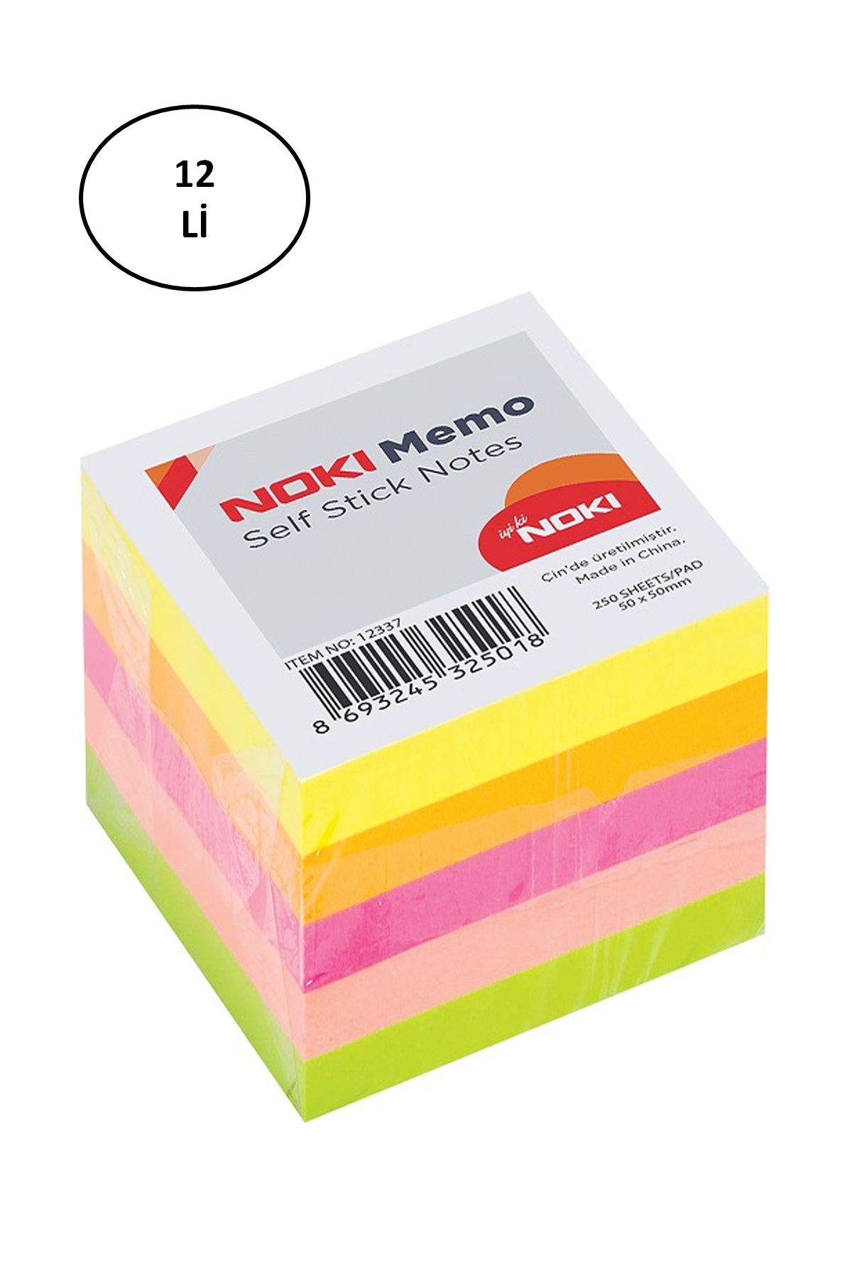 TIRSKI Noki Memo Stick 50X50 Mm Mixed Color Neon Cube Block Trendyol
