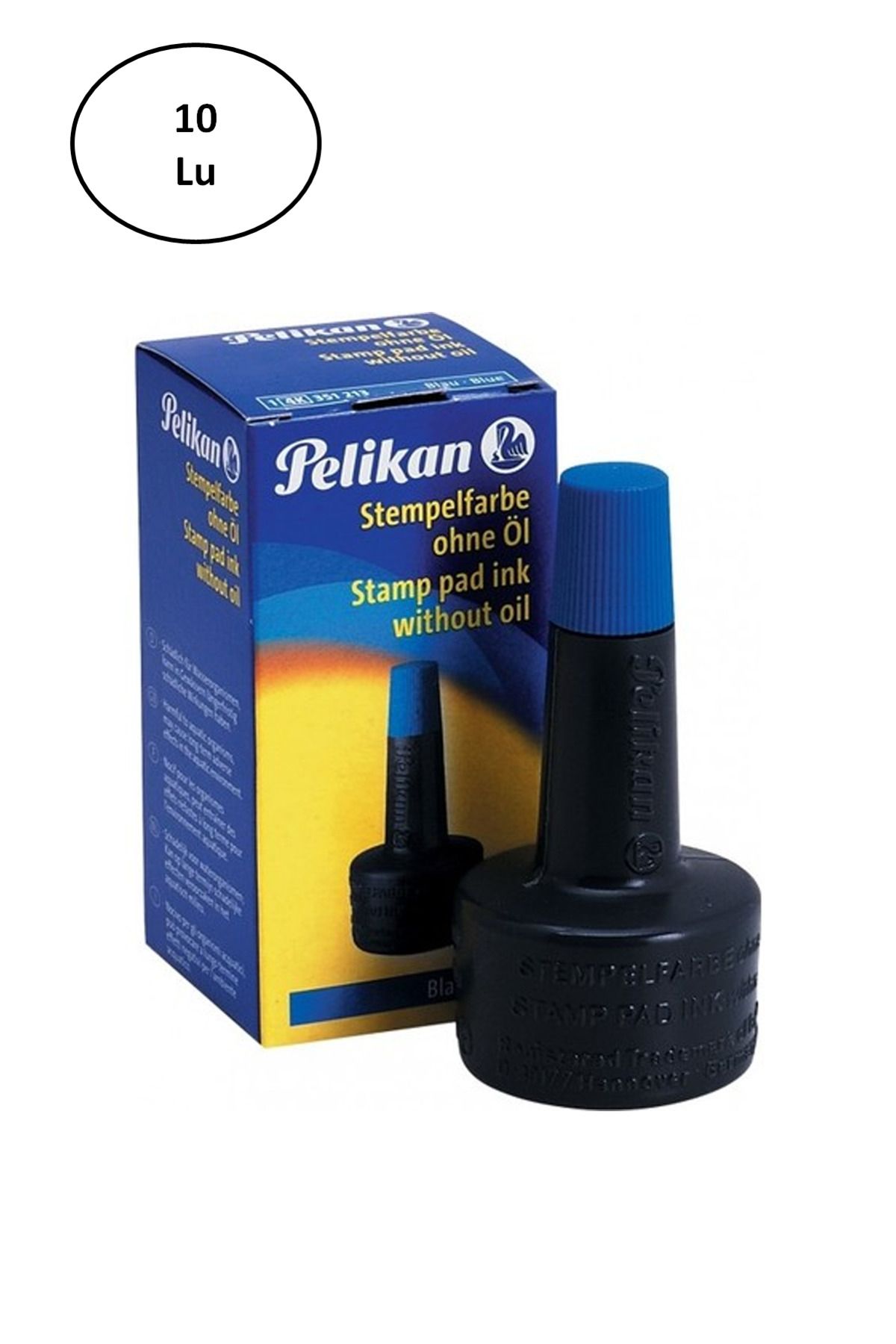 biltekno Pelikan Stampa Mürekkebi Mavi 28 Ml 10'lu