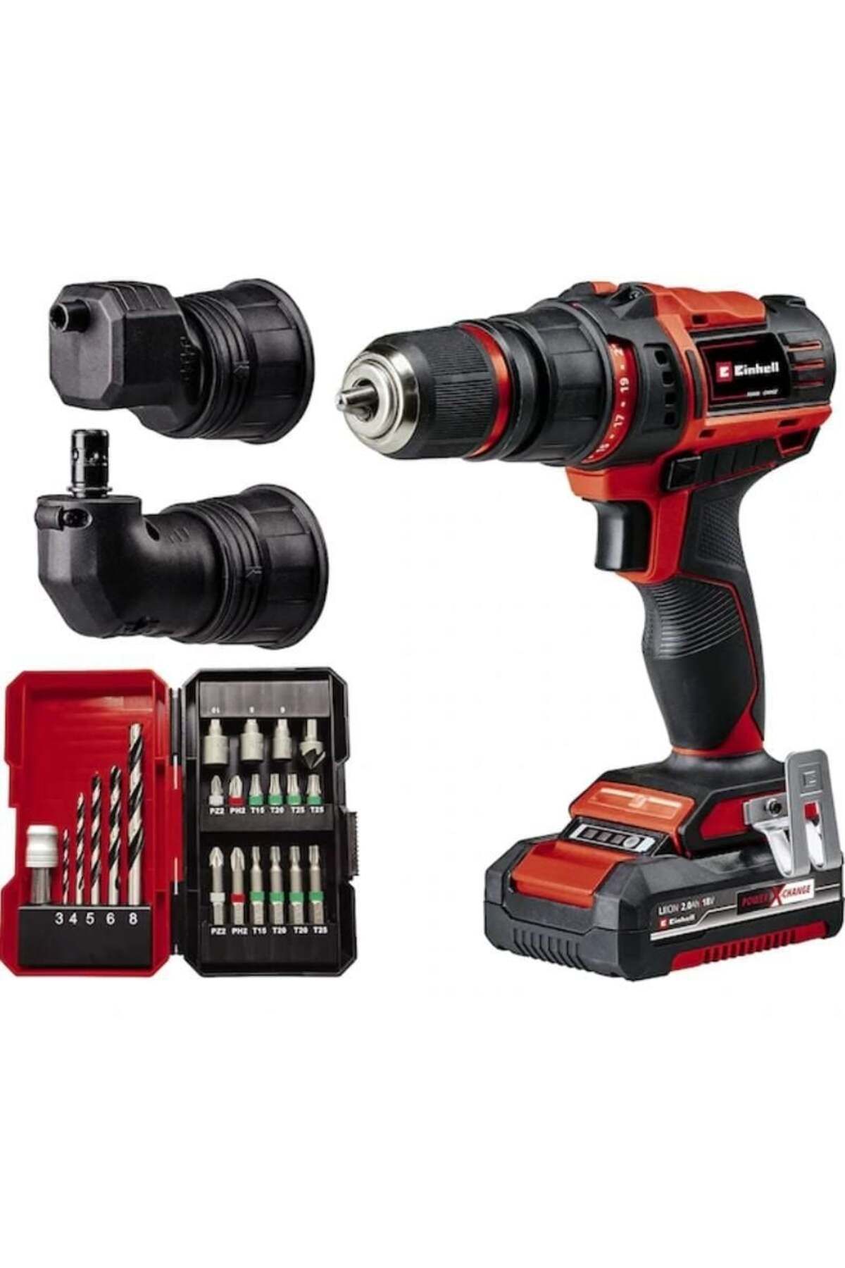 Angoravi Einhell TE-CD 18/45 3X Lİ-i +22 (1x2,0 Ah) Akülü Vidalama Set